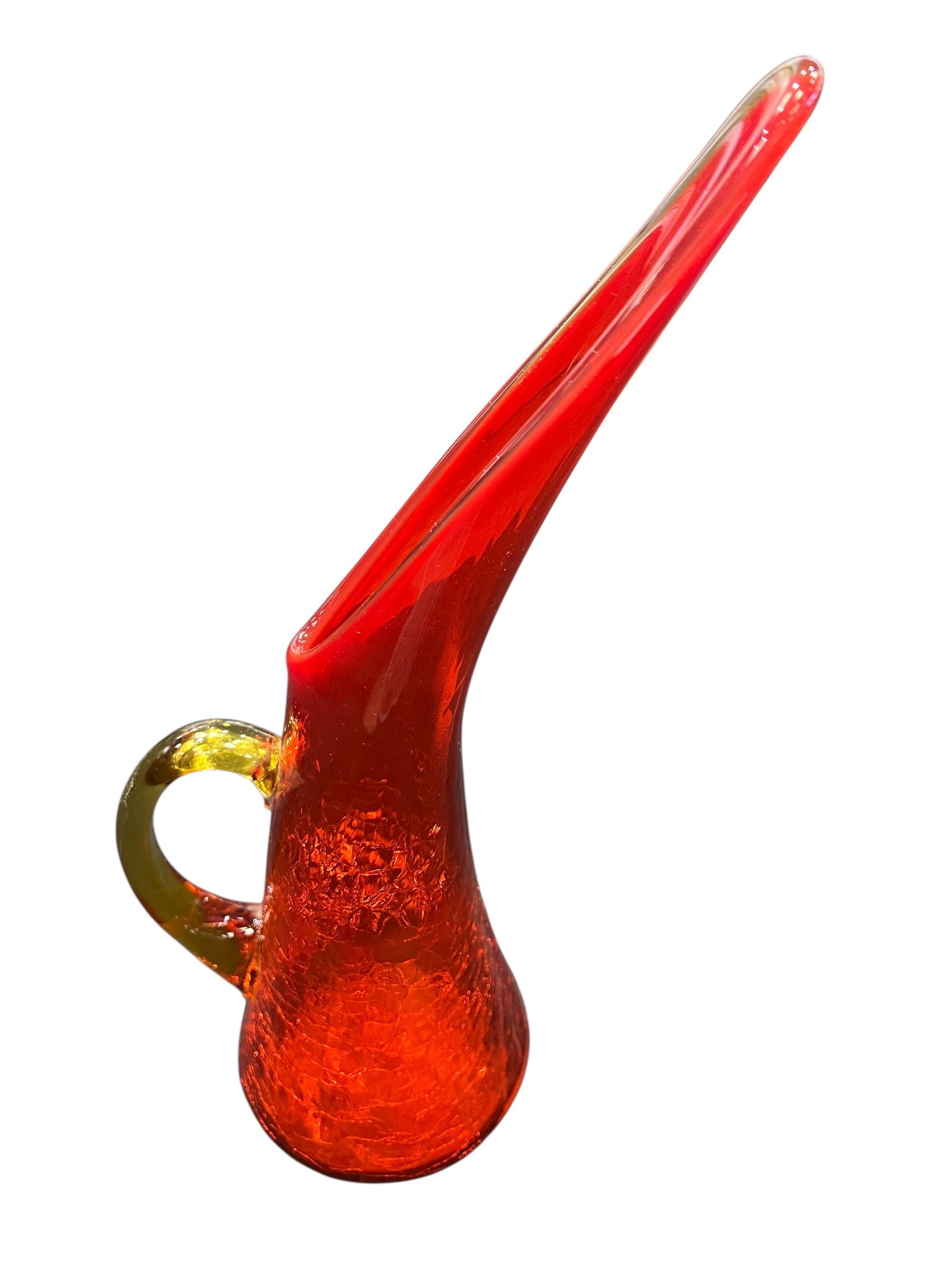 vintage Kanawha Amberina crackle glass pitcher. (1 of 3)