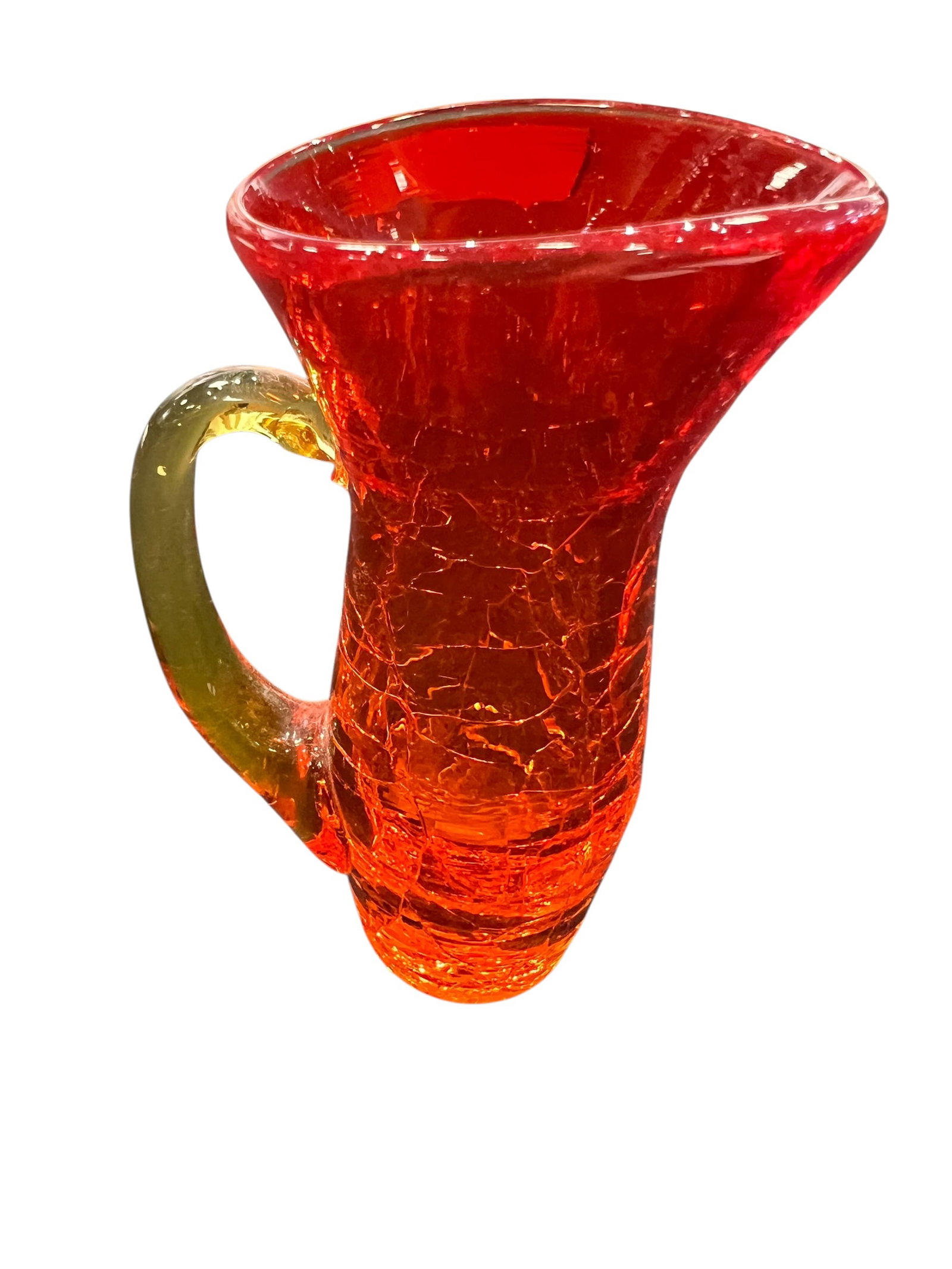 vintage Amberina crackle glass pitcher (1 of 3)