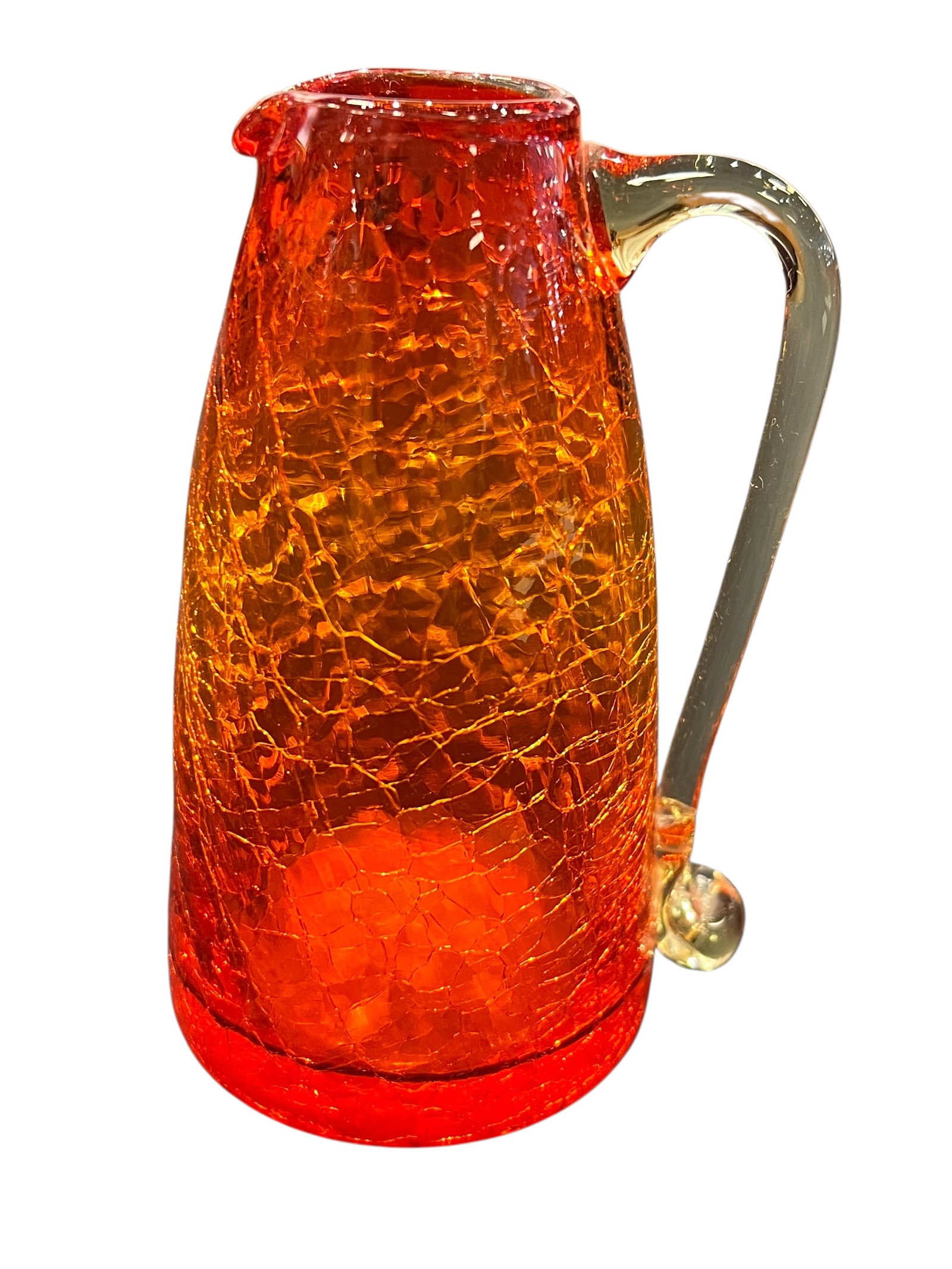 vintage Pilgrim Amberina crackle glass pitcher (1 of 3)