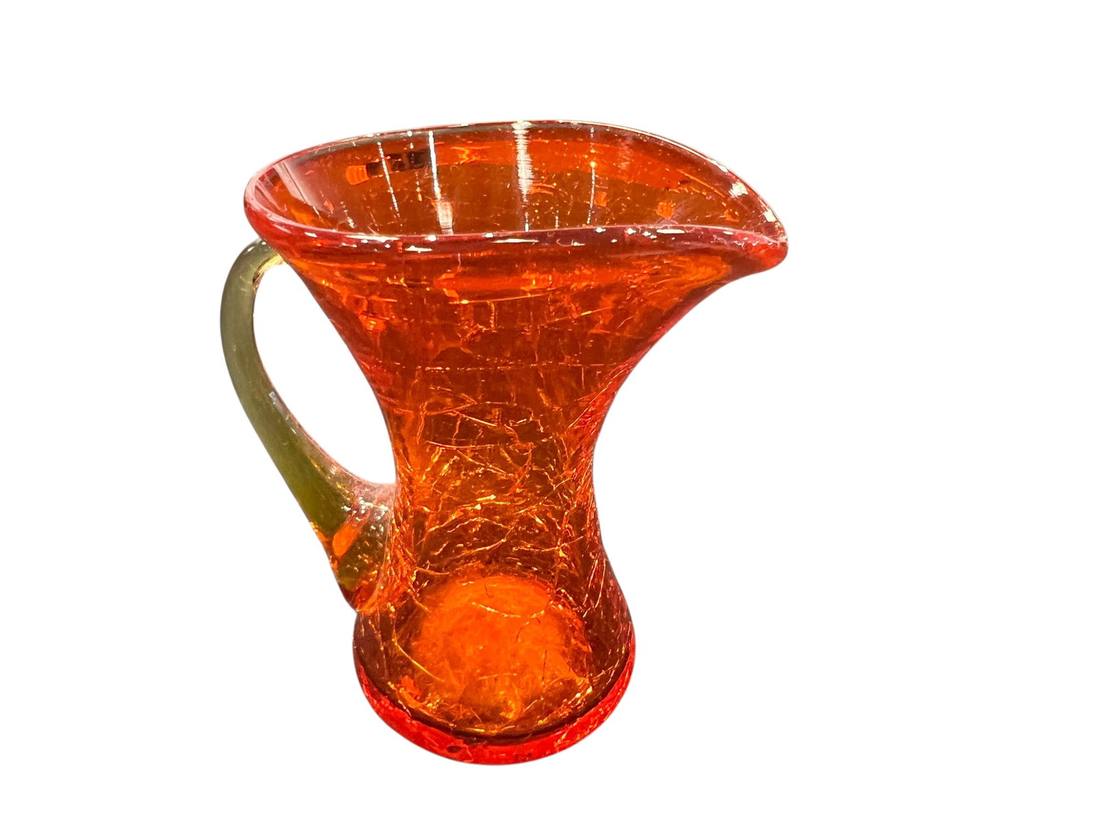 vintage Kanawha Amberina crackle glass creamer pitcher (1 of 3)