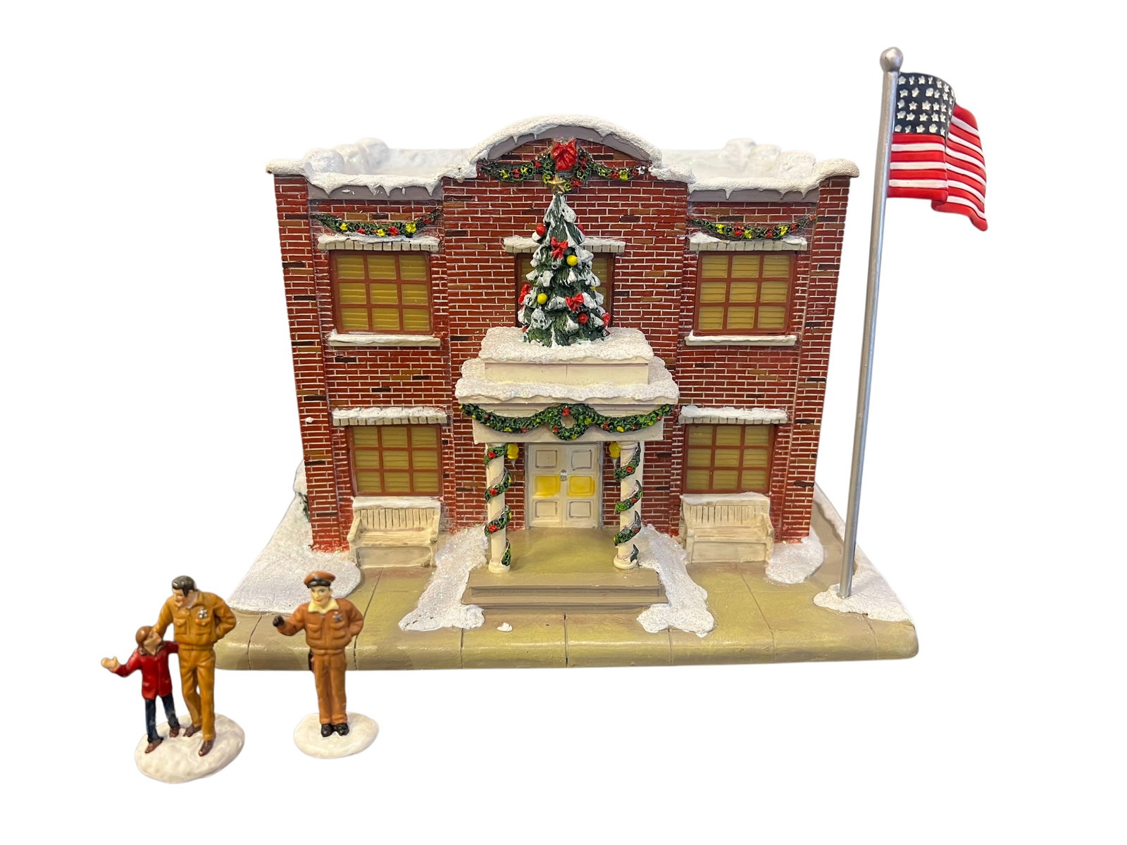 “Mayberry Courthouse?? Lighted Building: From Hawthorne Village “Welcome to Mayberry” Christmas Collection. Recreates the classic brick courthouse from The Andy Griffith Show, decorated for the winter holidays with a miniature Christ