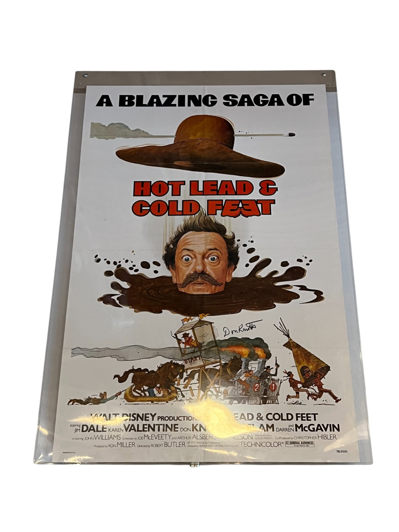 Don Knotts Autographed Hot Lead Cold Feet Movie Poster (1 of 3)