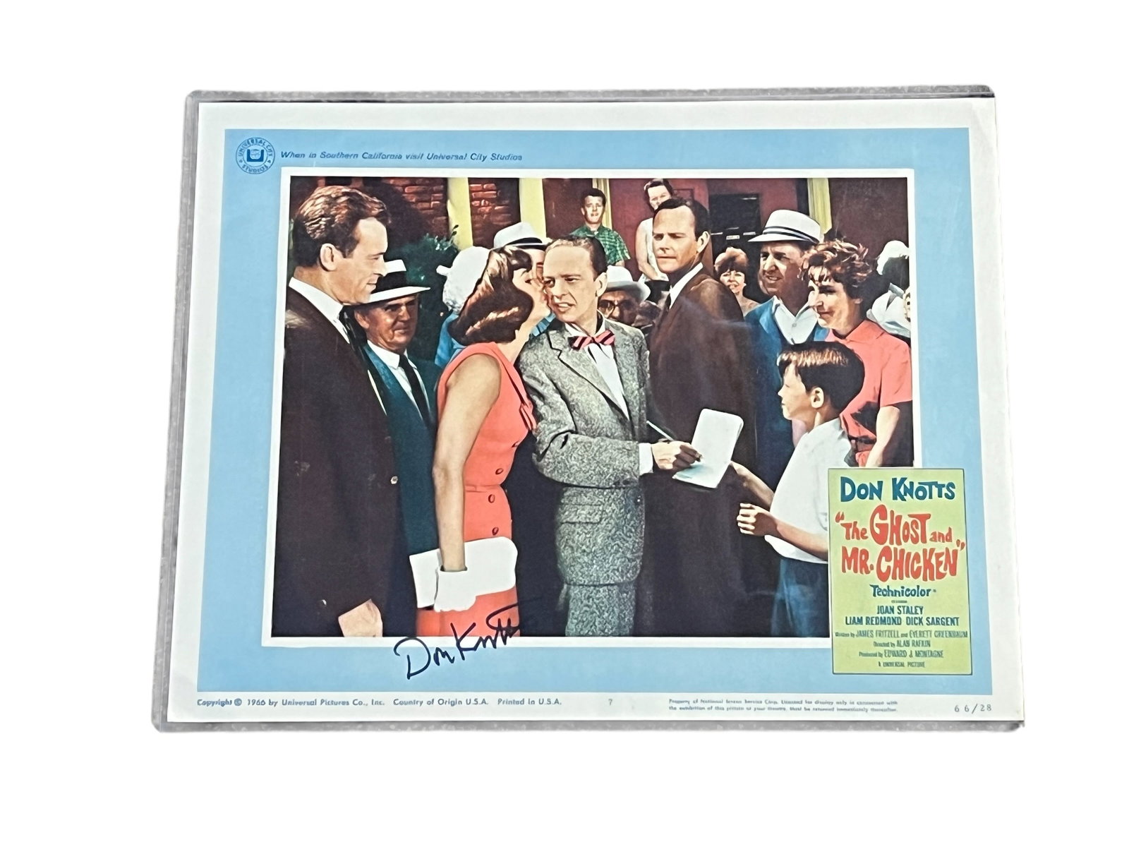 Autographed "The Ghost and Mr. Chicken?? Lobby Card (1 of 4)