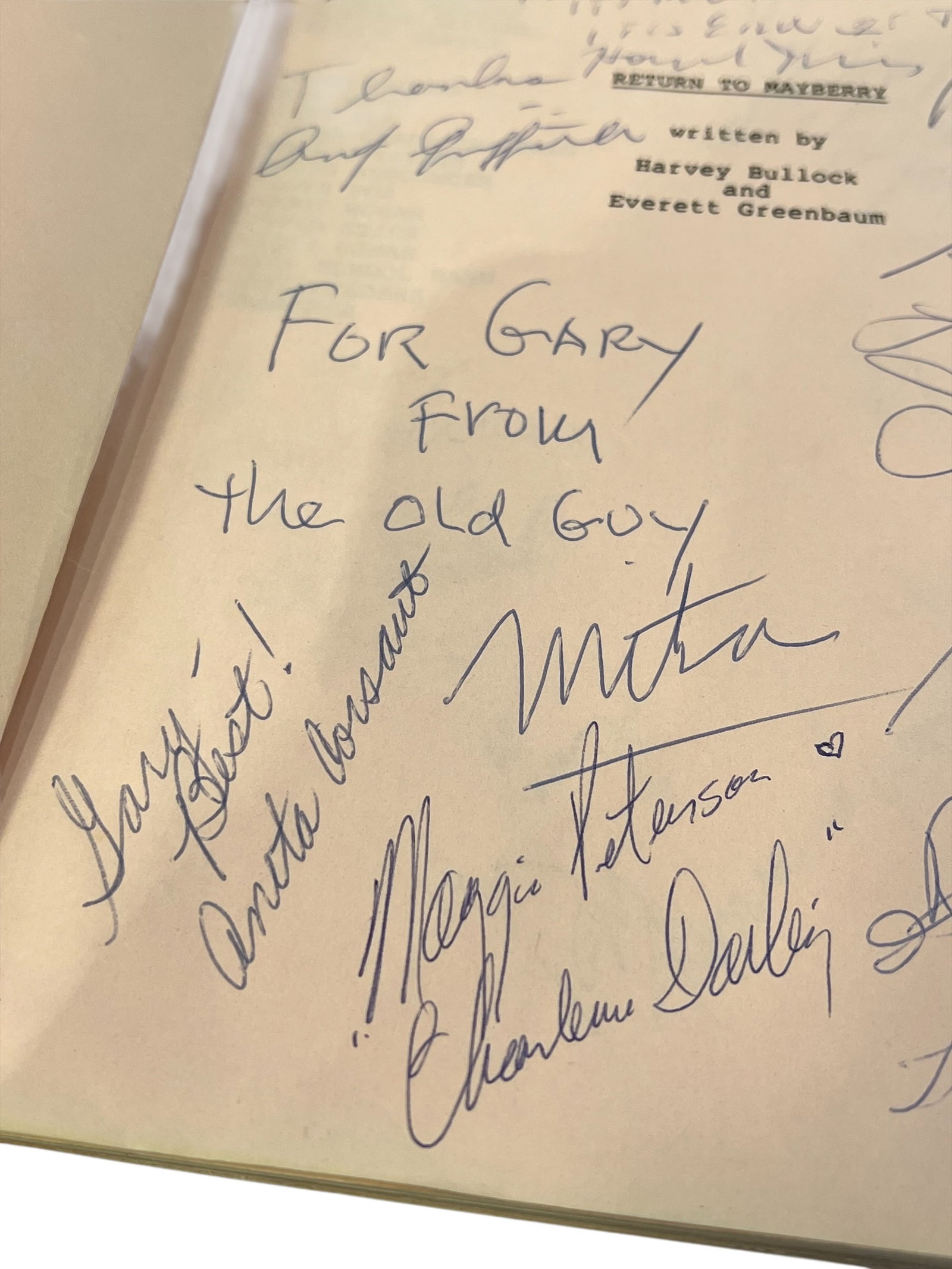 Original “Return to Mayberry?? Production Script - 7