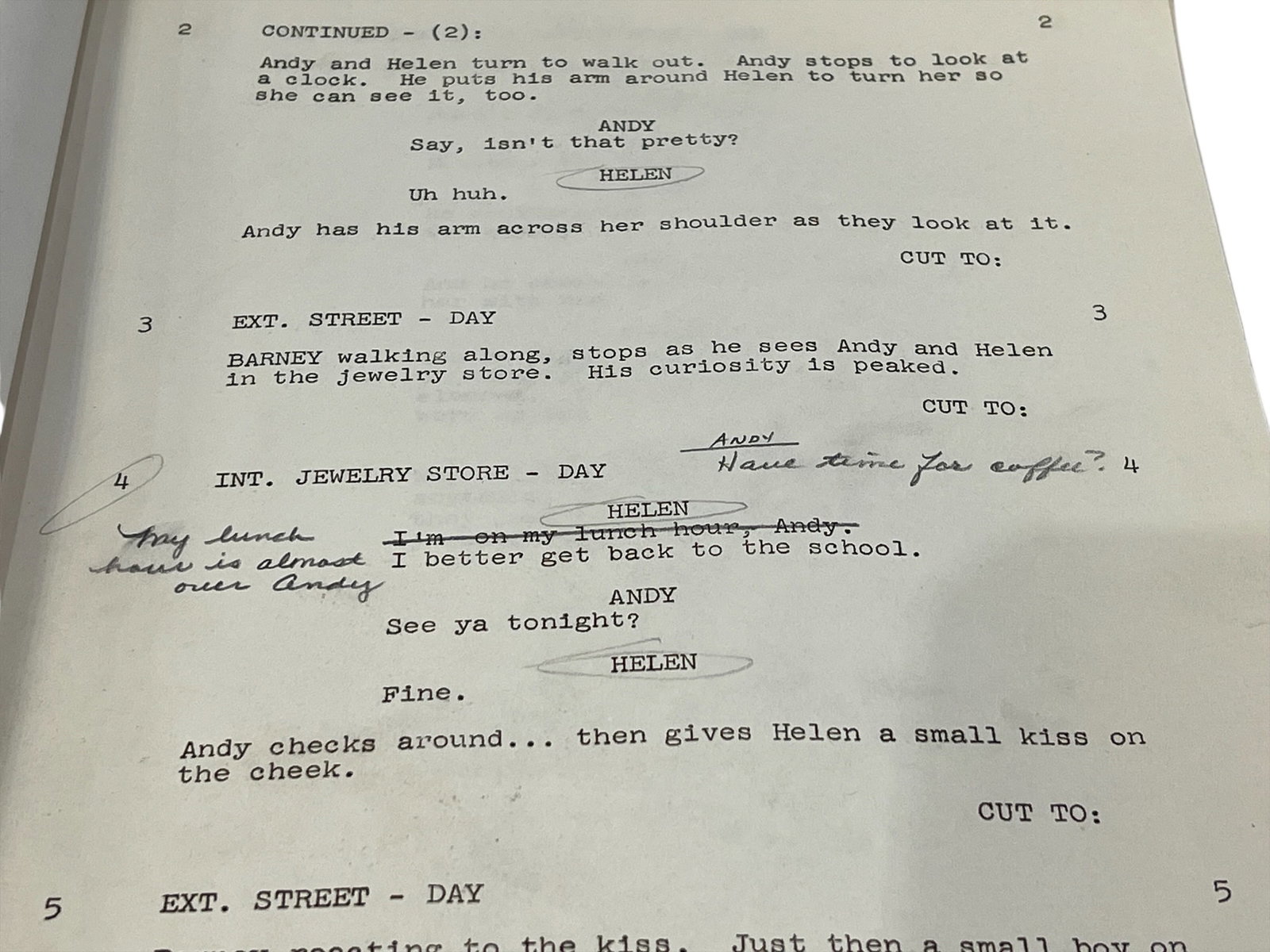 Original Production Script “The Rumor - 5