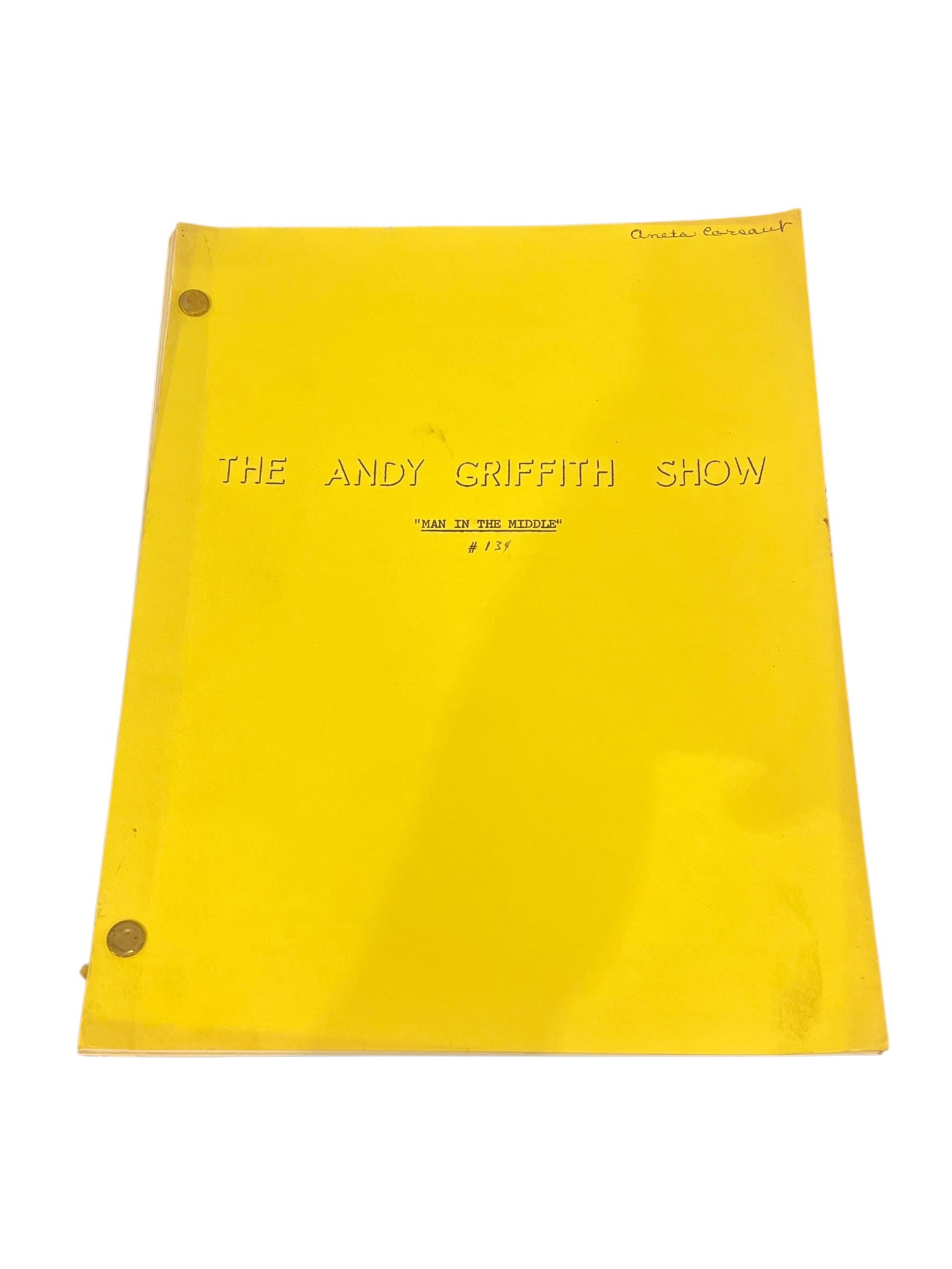 Original Production Script Owned by Aneta Corsaut - Man in the Middle (1 of 6)