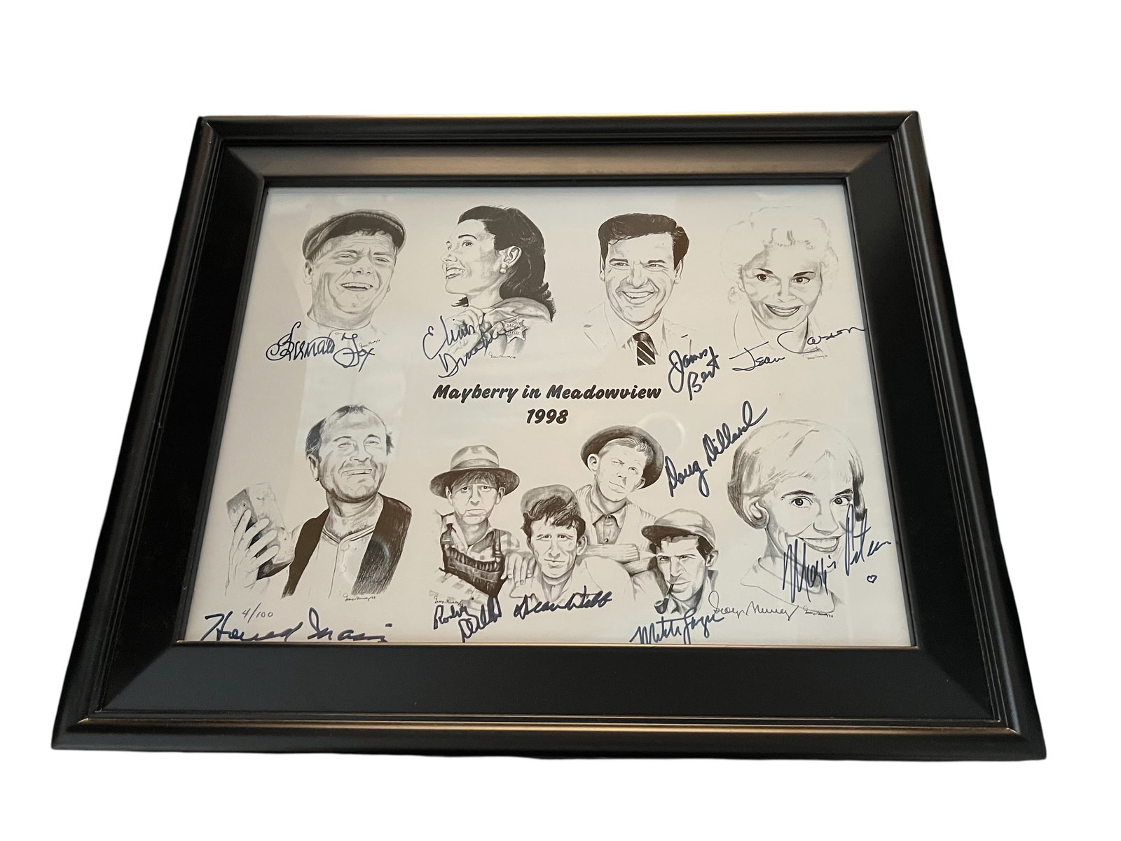 Mayberry In Meadowview Print #4/100 11 Autographs Including Howard Morris, James Best & The Darling (1 of 10)
