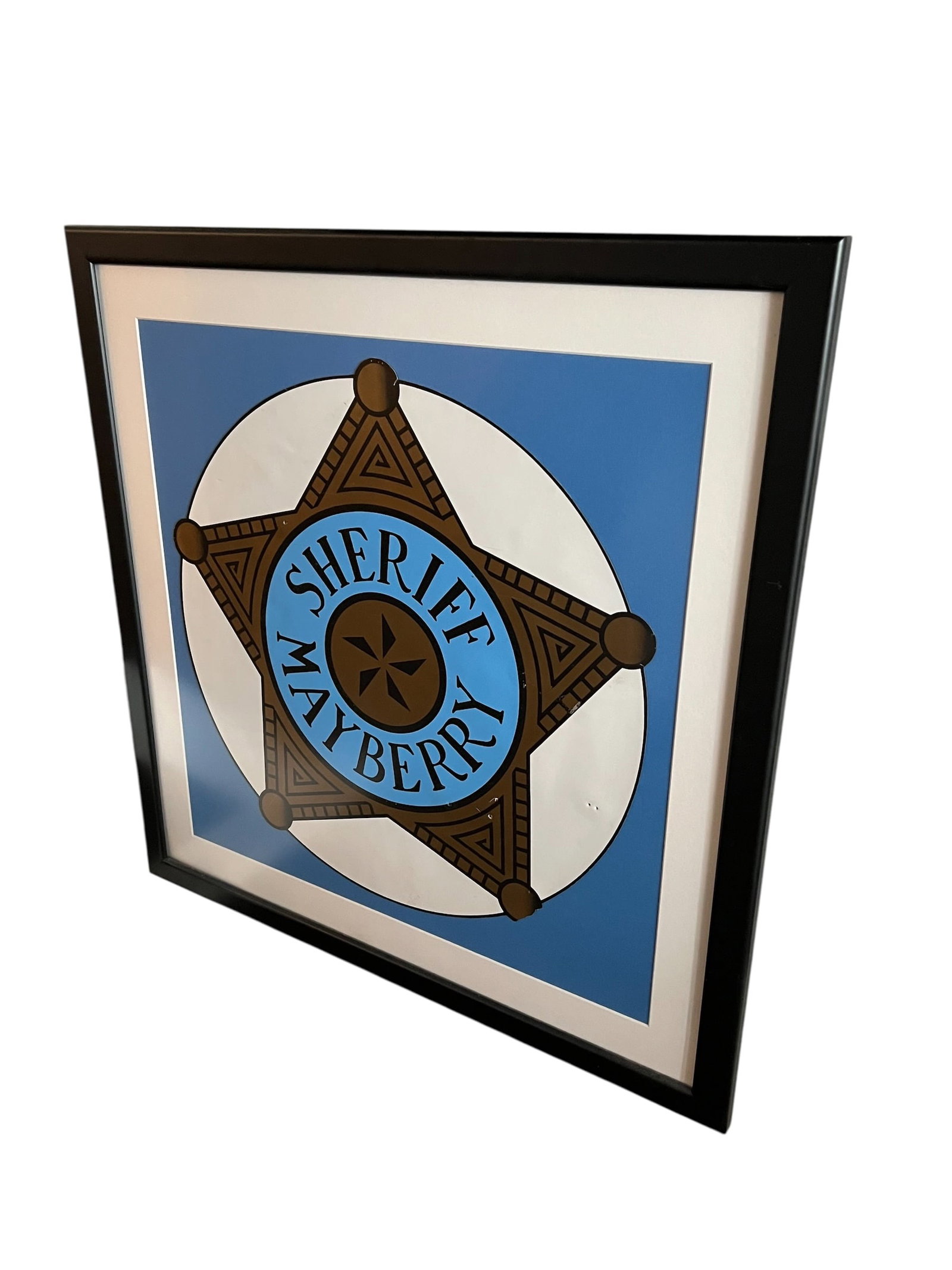 ORIGINAL MAYBERRY SHERIFF'S SQUAD CAR DOOR EMBLEM SCREEN USED - RETURN TO MAYBERRY MOVIE 1986 (1 of 9)