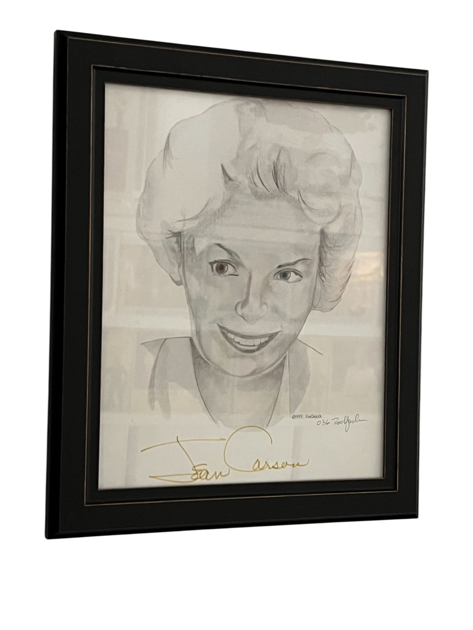 Autographed Framed Pencil Print of Jean Carson from The Andy Griffith Show (1 of 3)