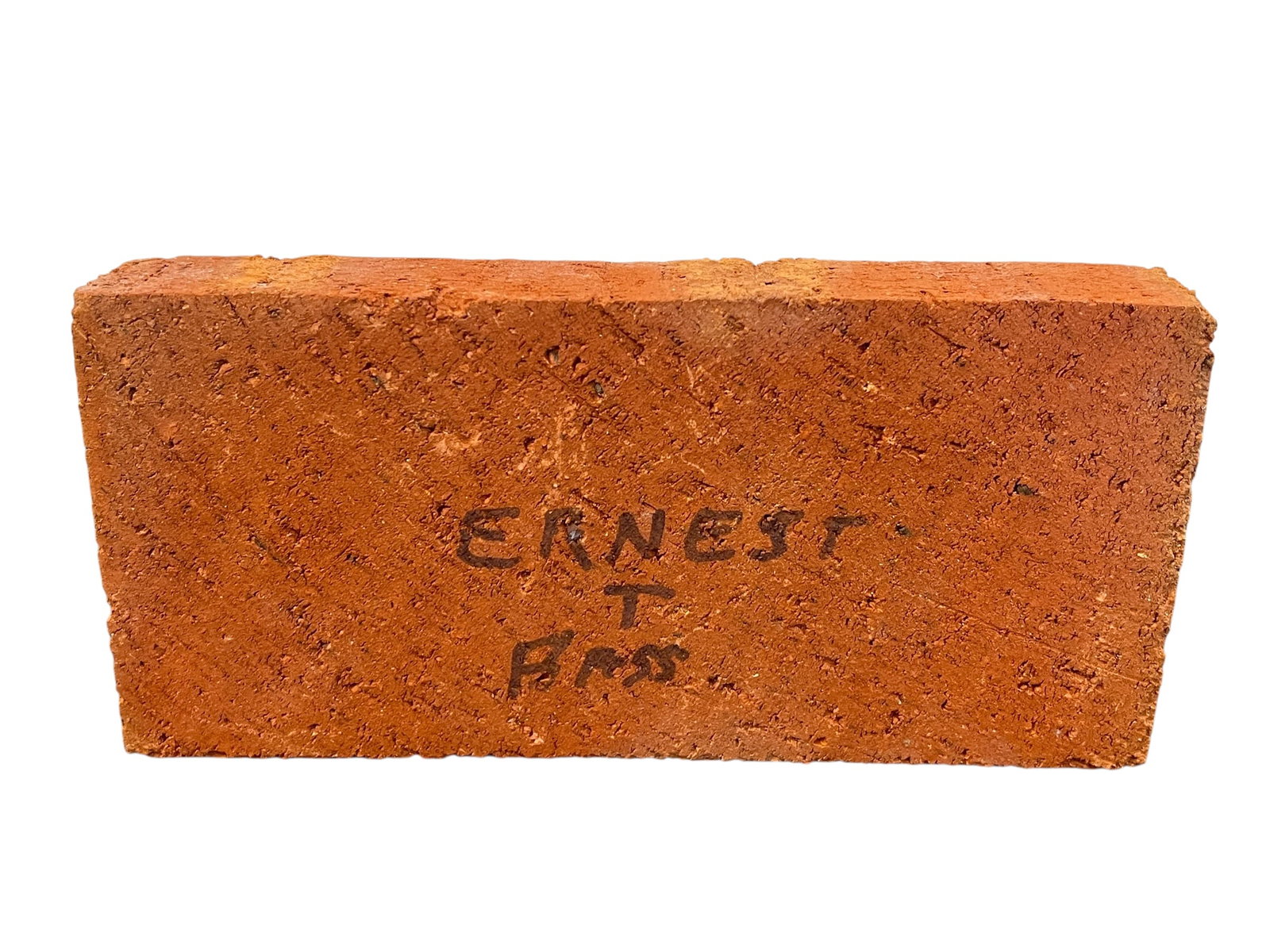 Signed Ernest T. Bass Brick: A unique and highly unusual Mayberry collectible, this brick has been personally autographed by Howard Morris, the actor who portrayed the unforgettable Ernest T. Bass on The Andy Griffith Show. Few