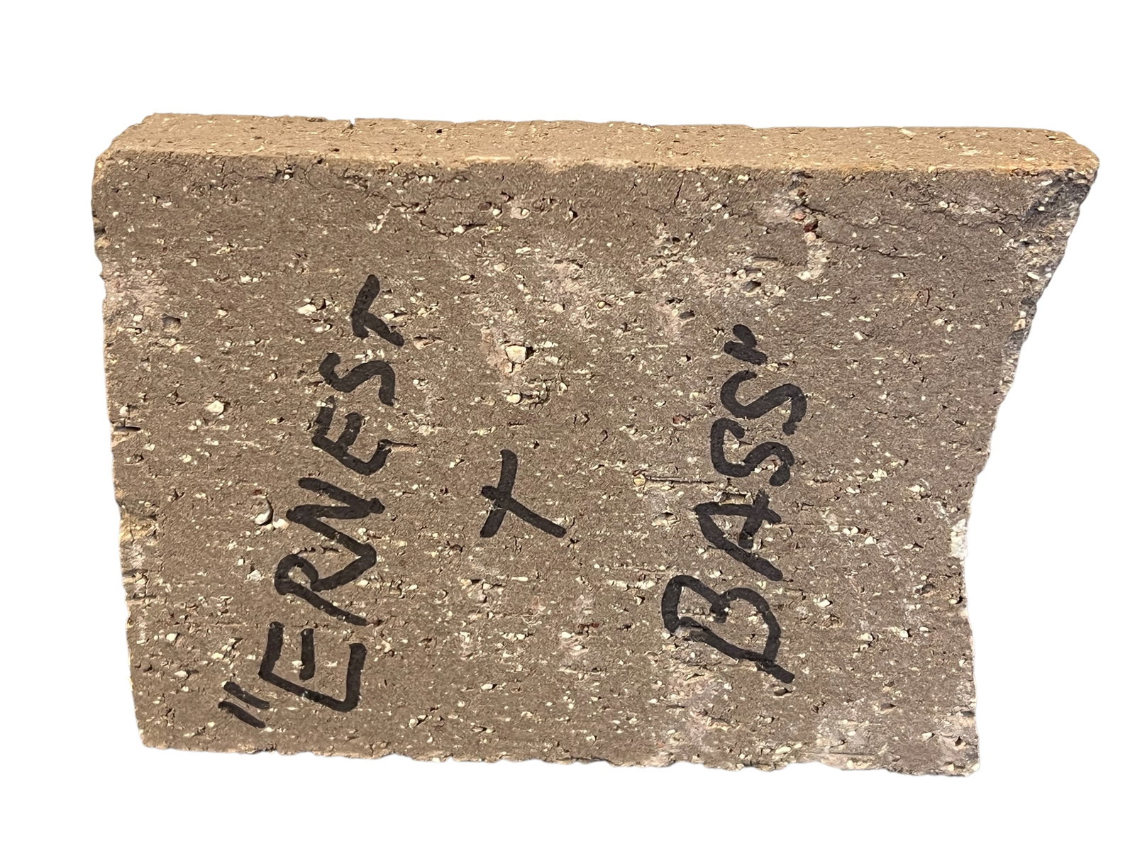 Autographed Ernest T. Bass Brick: A unique and highly unusual Mayberry collectible, this brick has been personally autographed by Howard Morris, the actor who portrayed the unforgettable Ernest T. Bass on The Andy Griffith Show. Few