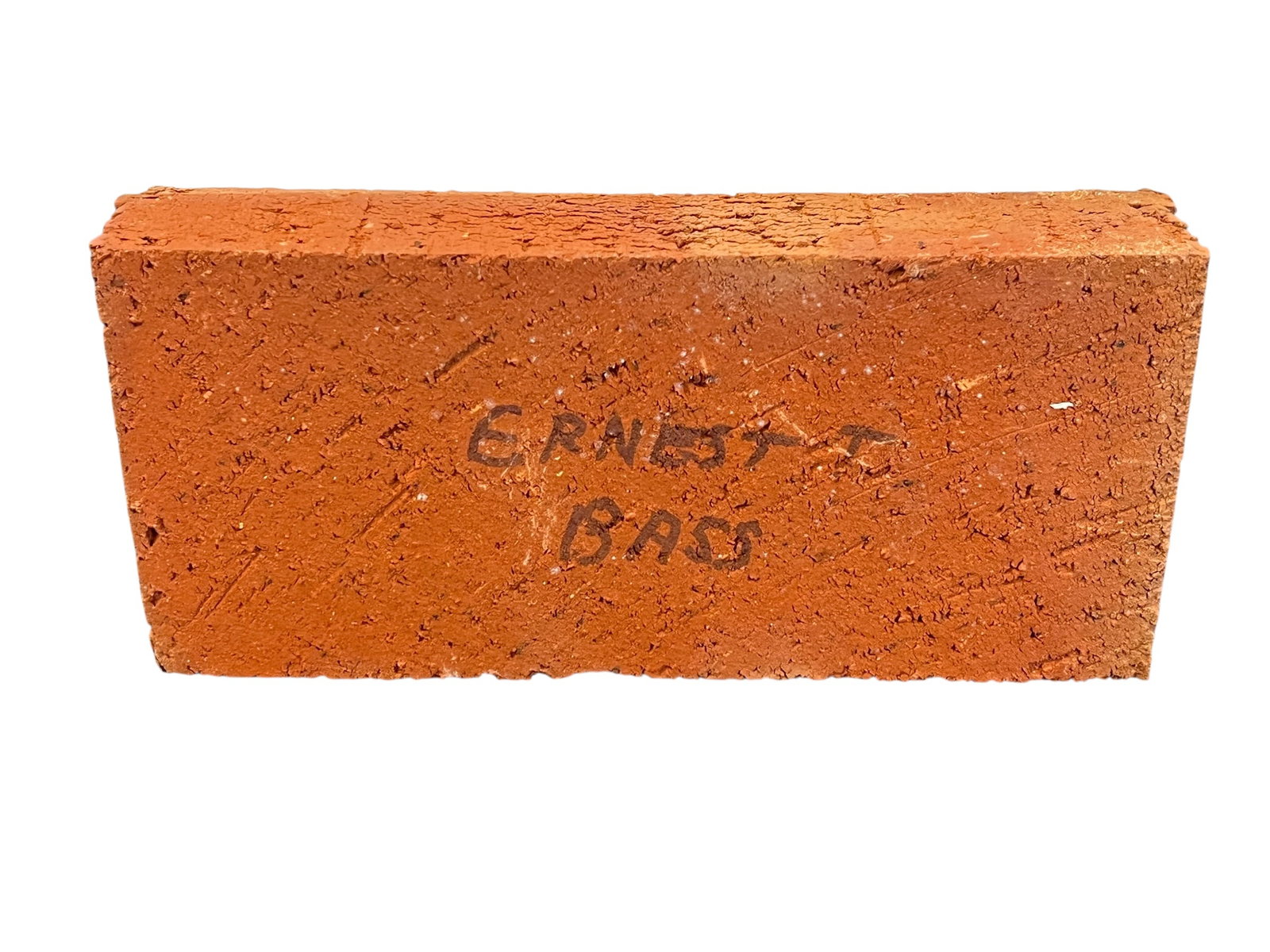 Autographed Ernest T. Bass Brick: A unique and highly unusual Mayberry collectible, this brick has been personally autographed by Howard Morris, the actor who portrayed the unforgettable Ernest T. Bass on The Andy Griffith Show. Few
