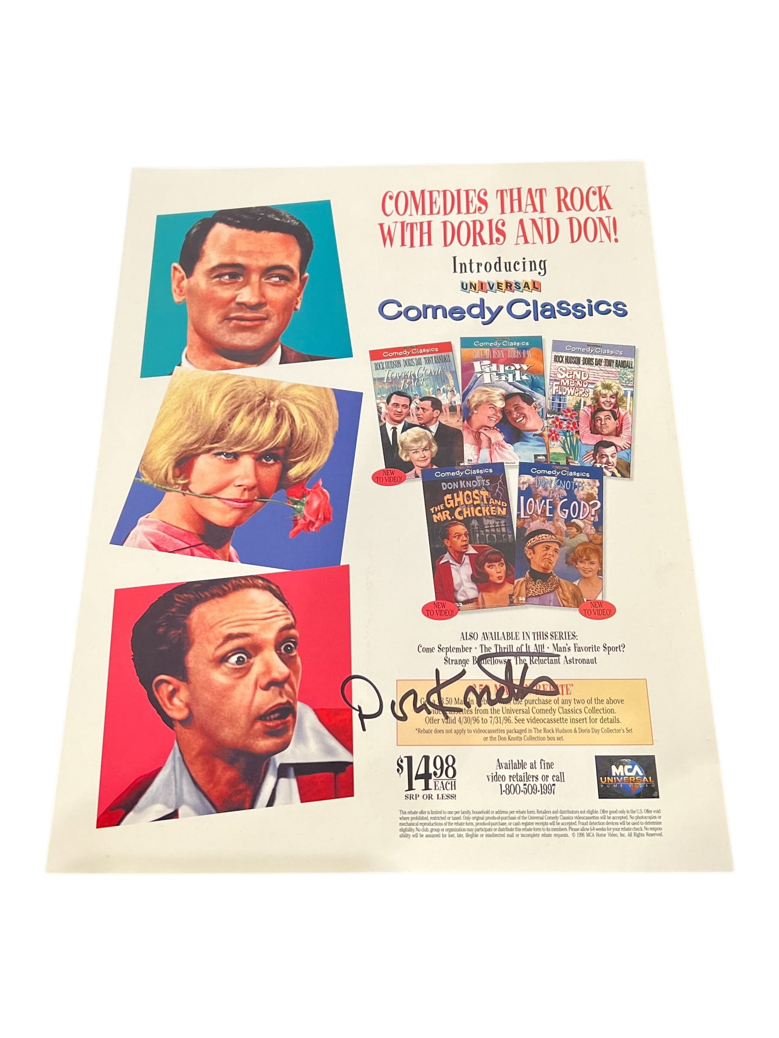 Signed Don Knotts Advertisement (1 of 3)