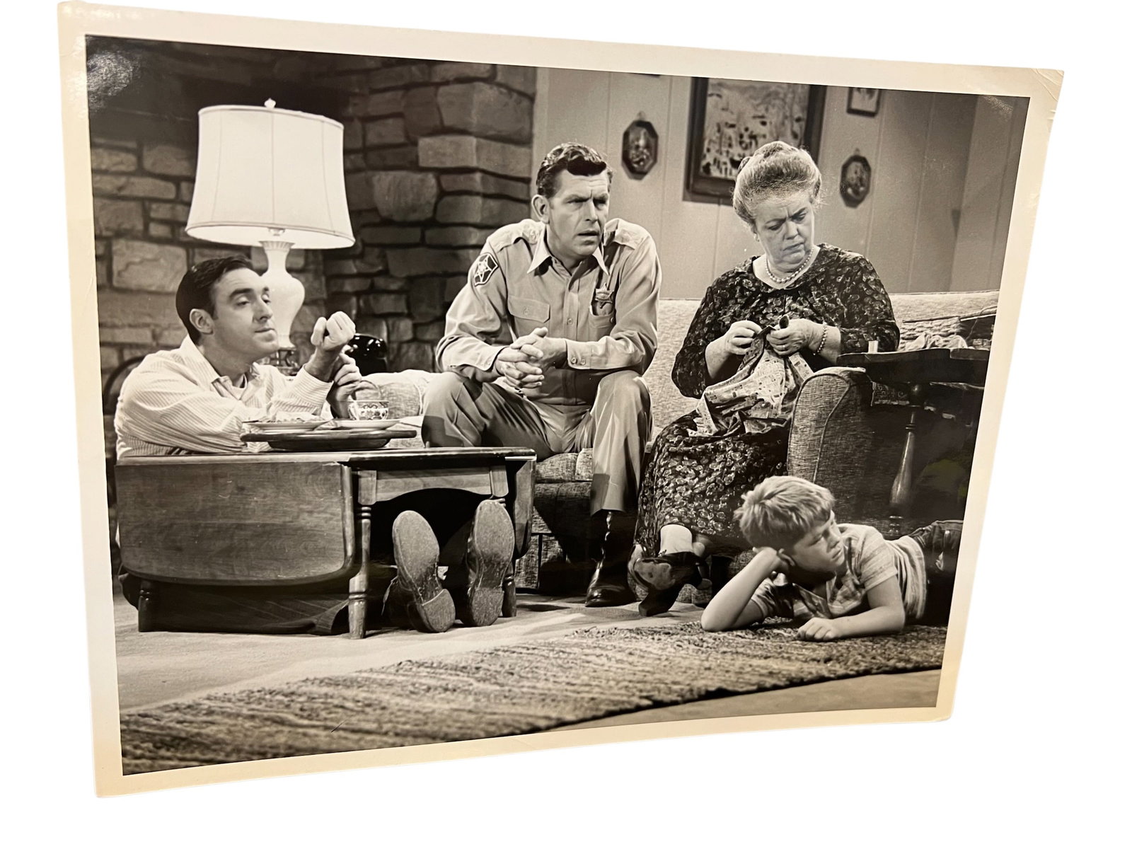 The Andy Griffith Show Press Photo “The Taylor Family Living Room: This original vintage television press photograph was produced and distributed for promotional and publicity purposes during the original broadcast era of The Andy Griffith Show. Such photographs