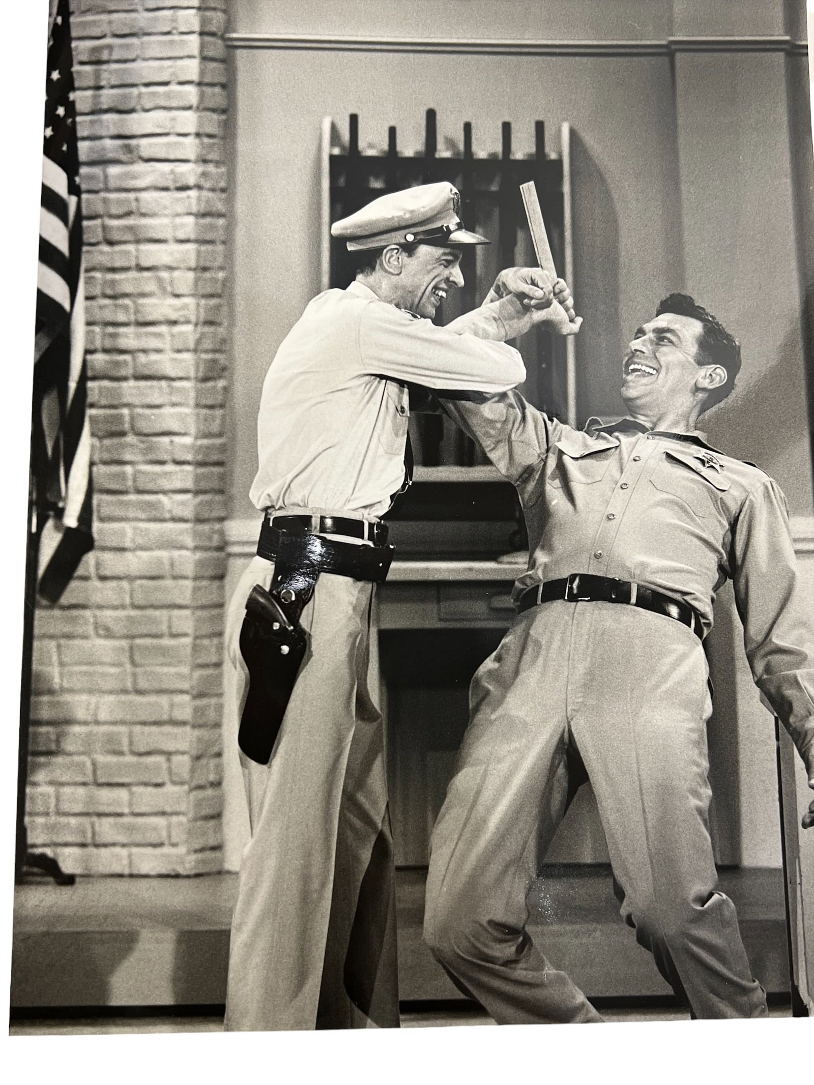The Andy Griffith Show Press Photo: This original vintage television press photograph was produced and distributed for promotional and publicity purposes during the original broadcast era of The Andy Griffith Show. Such photographs