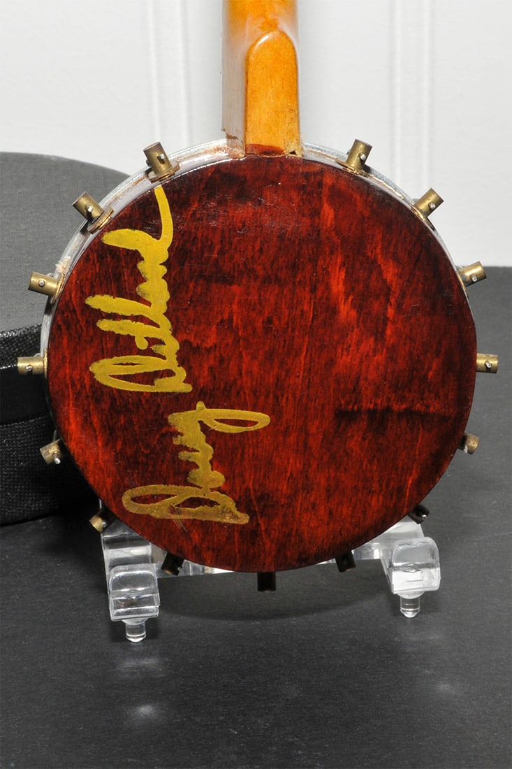 Doug Dillard Autographed Miniature Banjo Display – The Darlings of Mayberry - 2