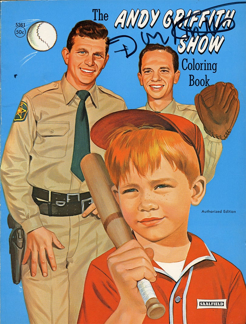 Autographed by Don Knotts - The Andy Griffith Show Coloring Book (1 of 4)
