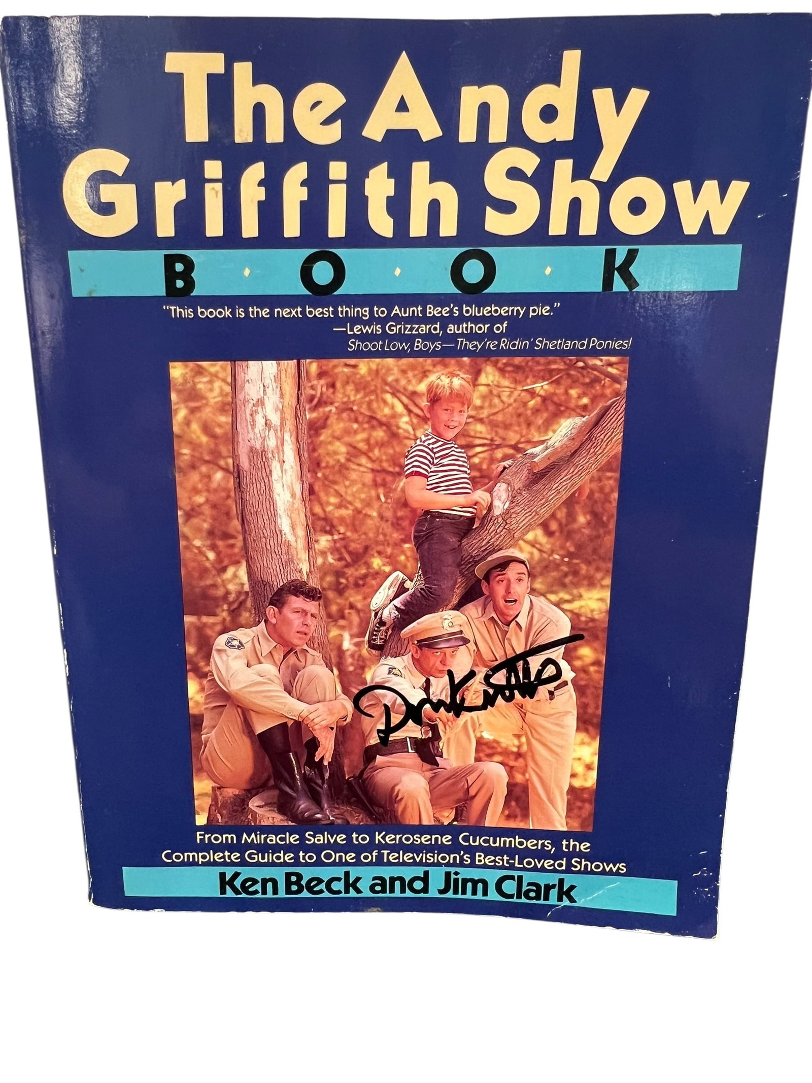 Autographed by Don Knotts The And Griffith Show Book: Product: The Andy Griffith Show Book by Ken Beck and Jim Clark, featuring the subtitle "From Miracle Salve to Kerosene Cucumbers".Format: Paperback edition published in 1985 by St. Martin's