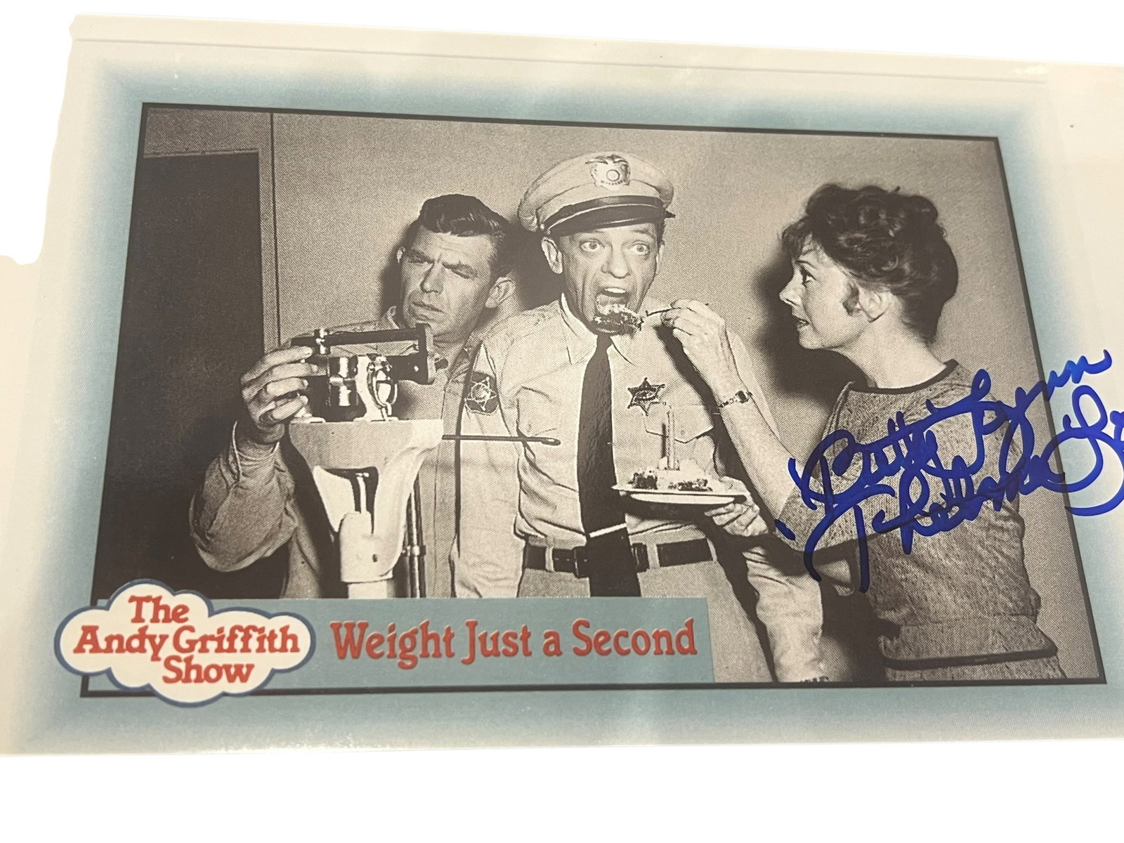 Betty Lynn "Thelma Lou" Autographed Andy Griffith Show Display Print (1 of 2)