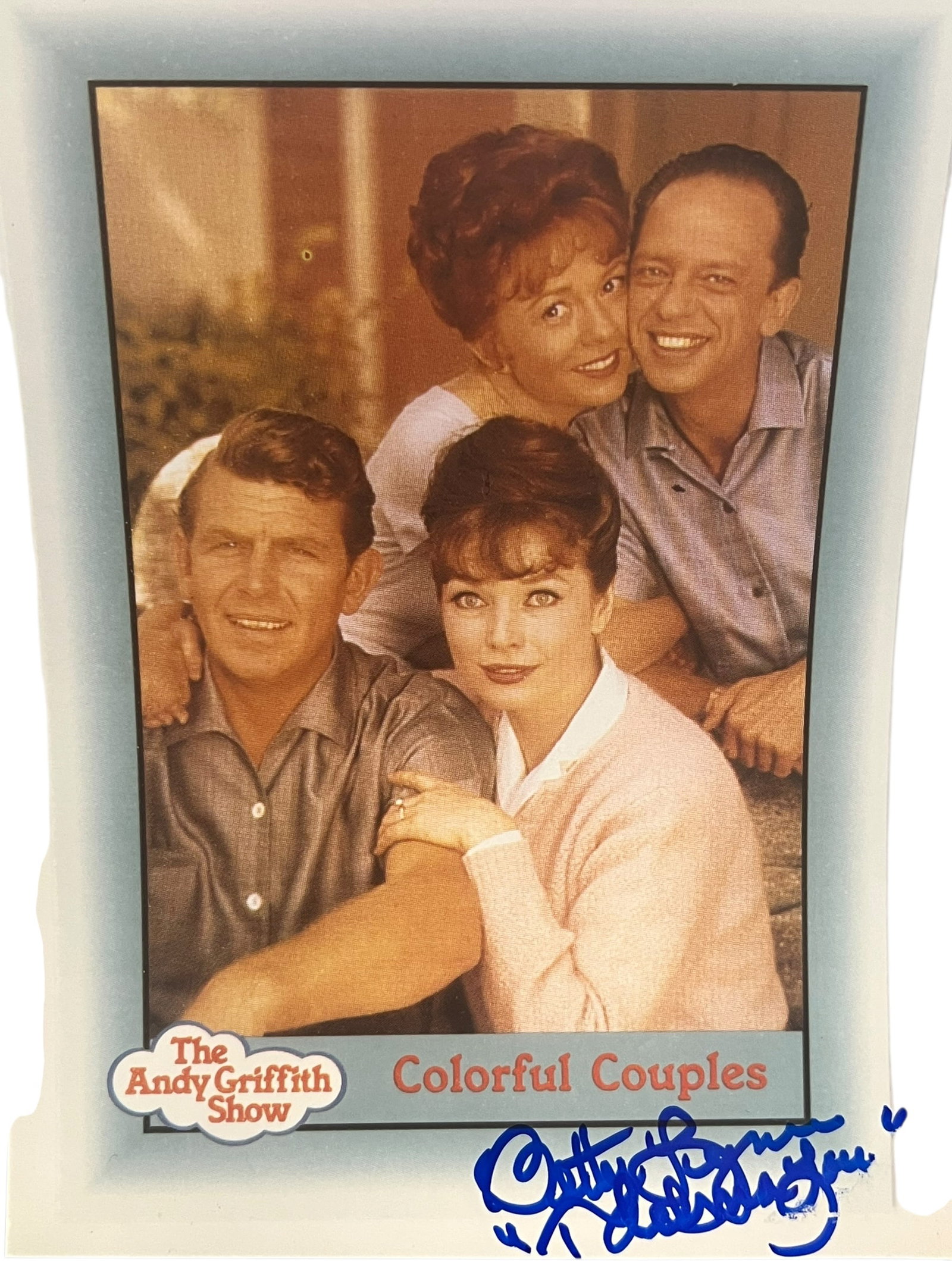 Betty Lynn "Thelma Lou" Autographed Andy Griffith Show Display Print: Attractive display print featuring a classic scene from The Andy Griffith Show and personally autographed by Betty Lynn, beloved by generations of Mayberry fans for her portrayal of Thelma Lou, Barney