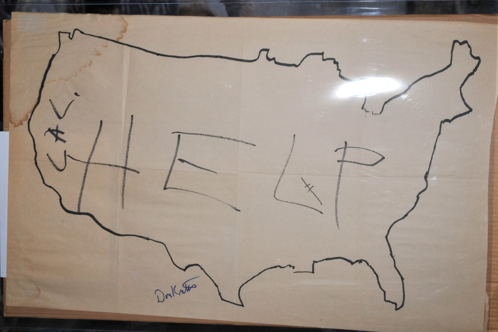 Autographed by Don Knotts USA Map of Weather Broadcast (1 of 4)