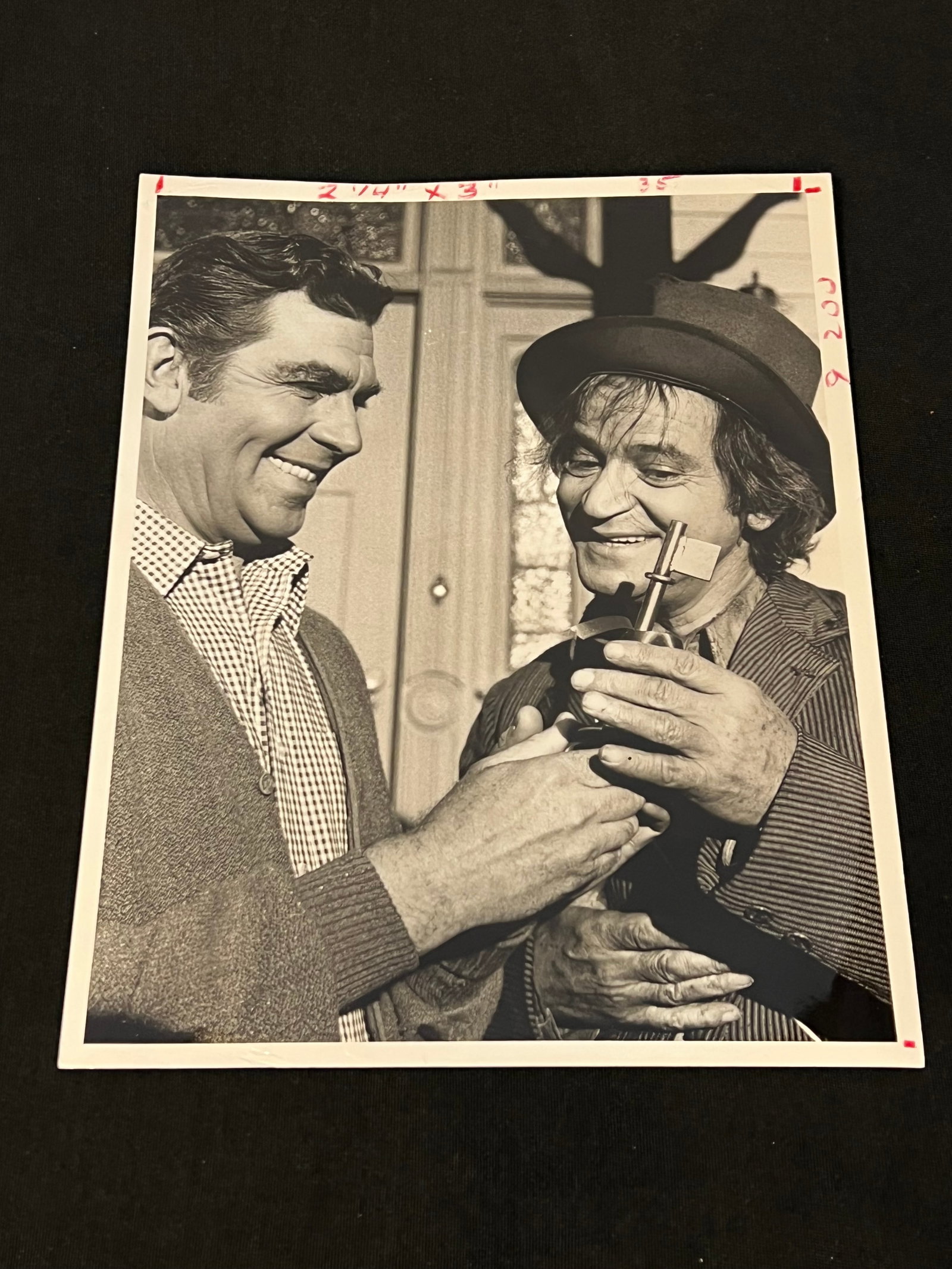 Andy Griffith Still Press Photograph: This original vintage television press photograph was produced and distributed for promotional and publicity purposes during the original broadcast era of The Andy Griffith Show. Such photographs were