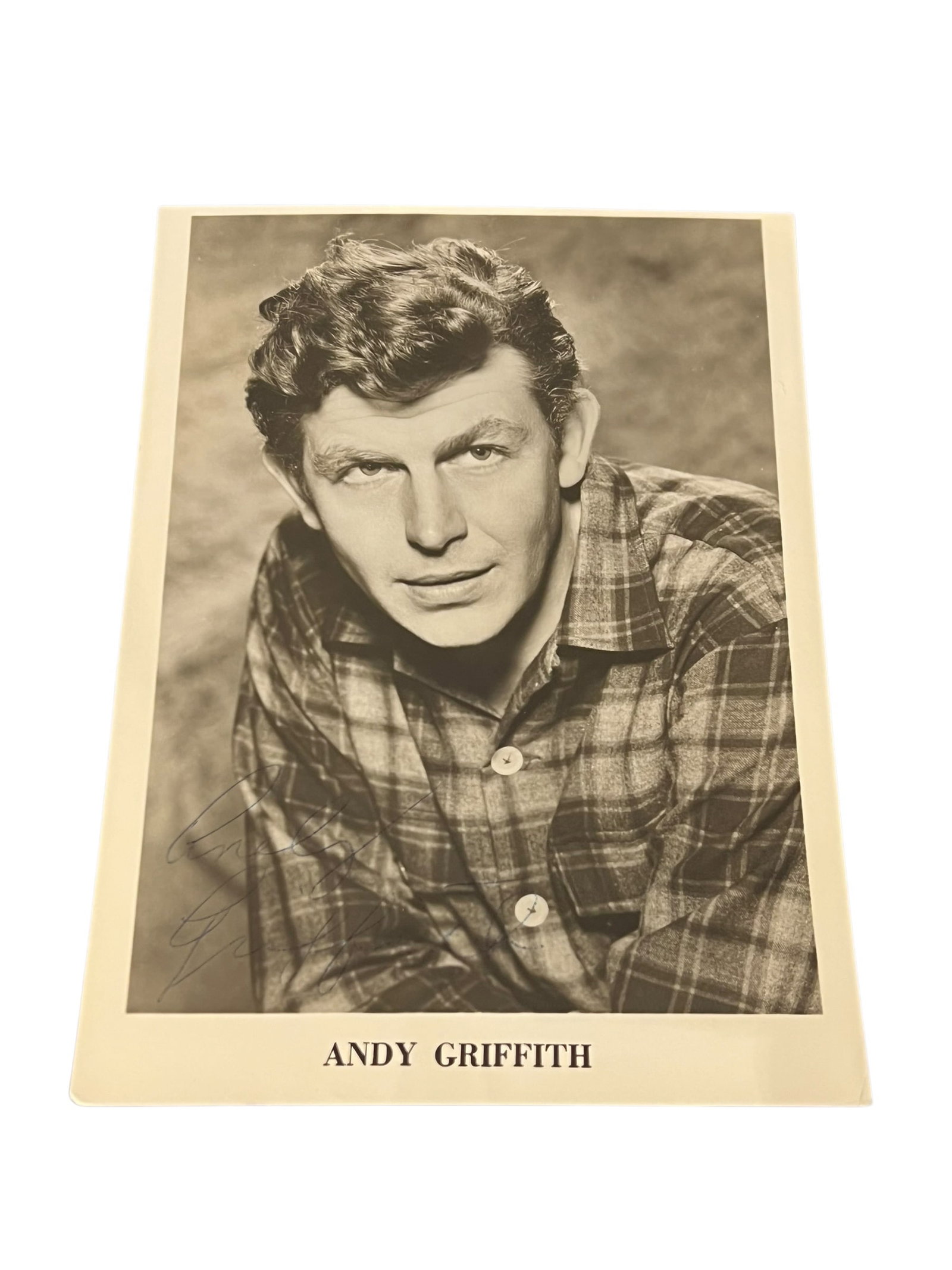 Autographed Photograph: This original vintage television press photograph was produced and distributed for promotional and publicity purposes during the original broadcast era of The Andy Griffith Show. Such photographs