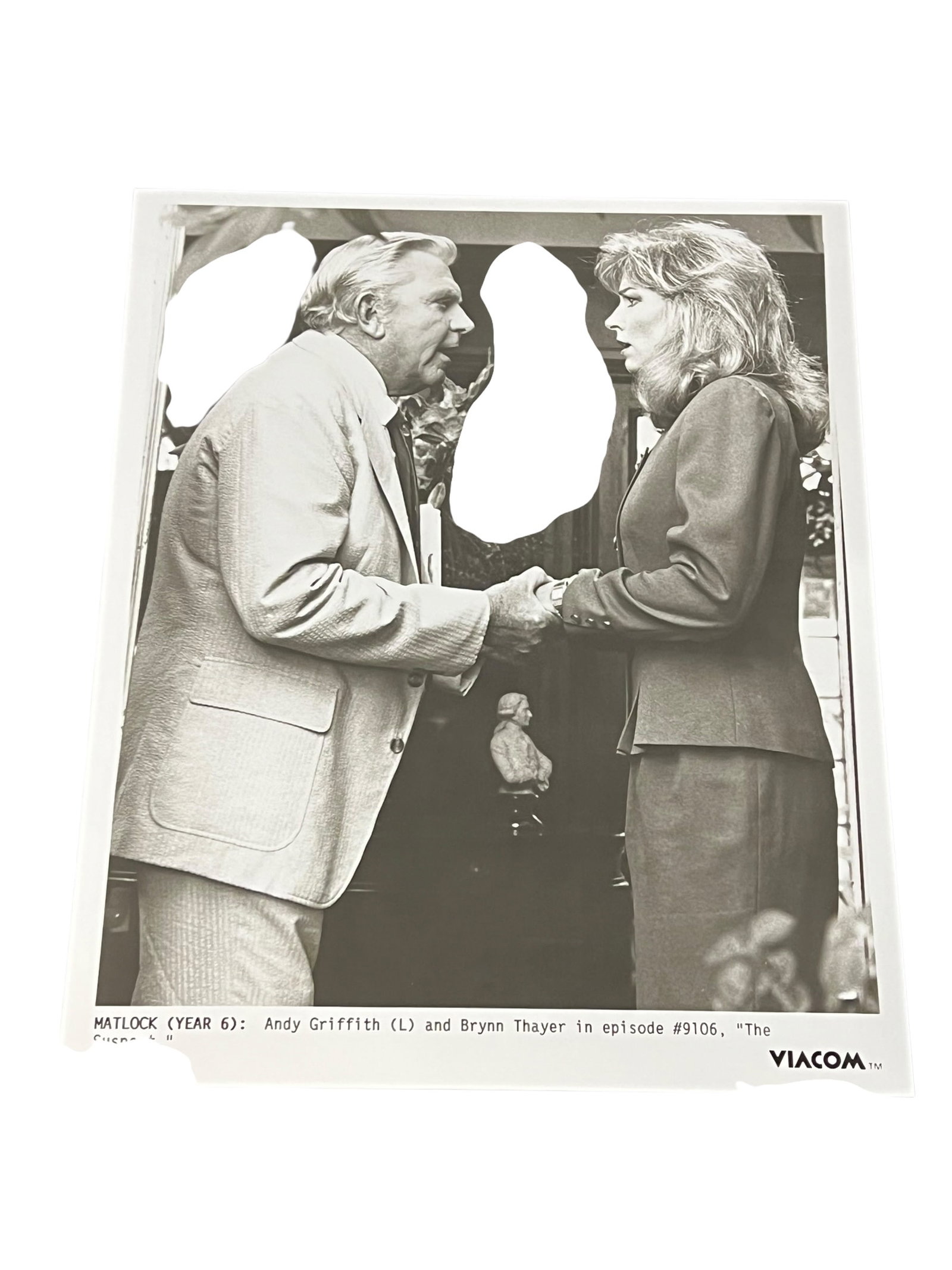 The Andy Griffith Show Press Photograph: This original vintage television press photograph was produced and distributed for promotional and publicity purposes during the original broadcast era of The Andy Griffith Show. Such photographs were