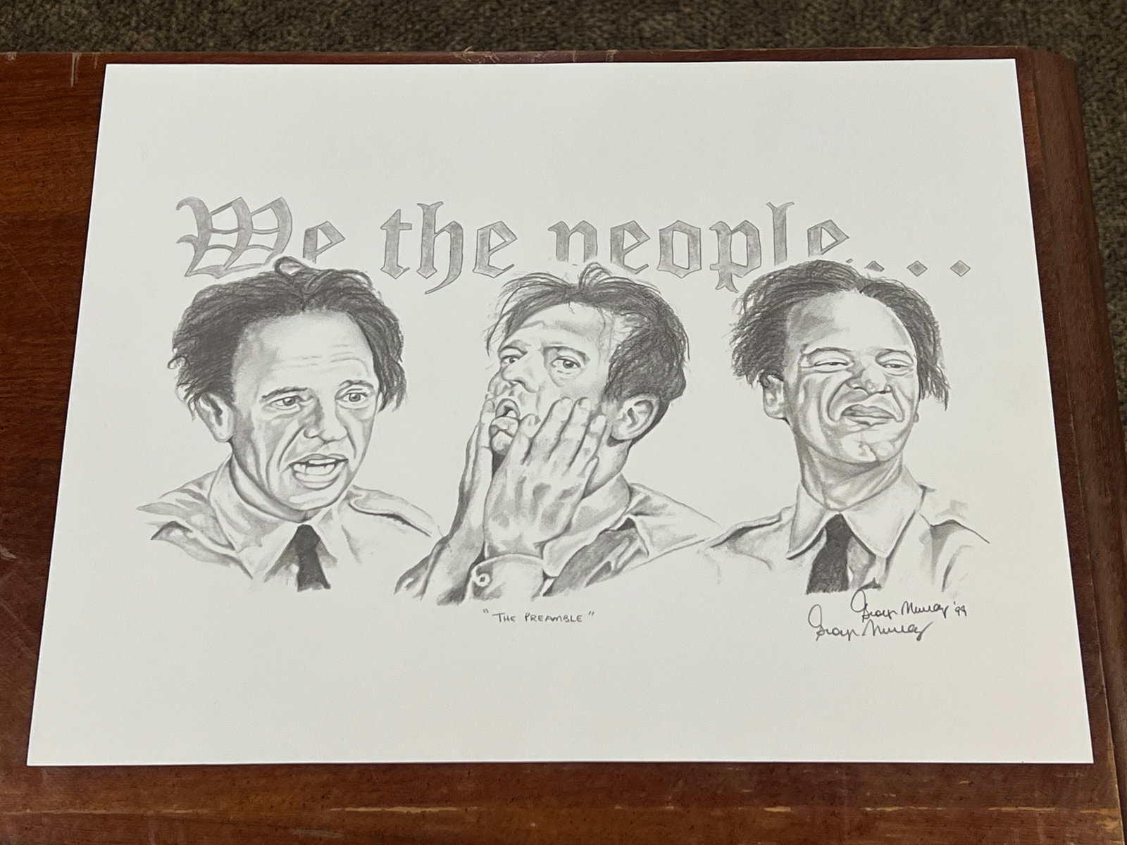 Autographed Sketch From The Andy Griffith Show (1 of 2)