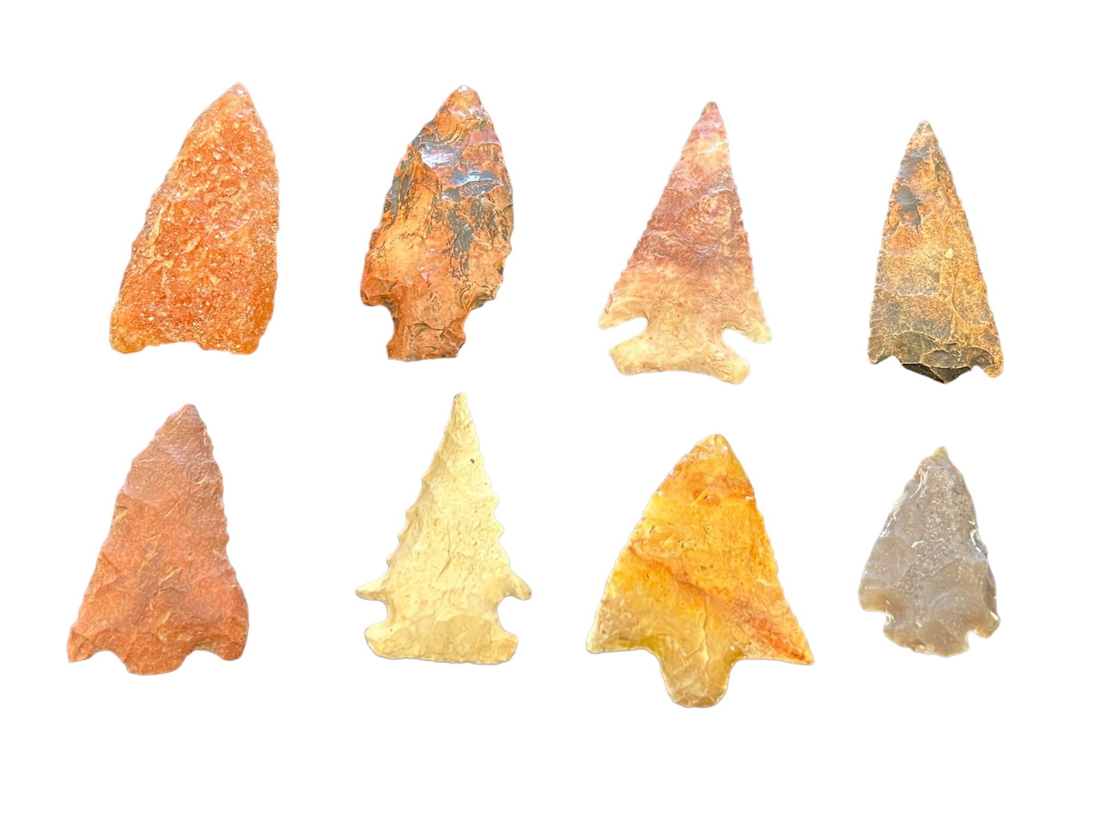 Lot of 8 Native American Arrowheads (1 of 10)