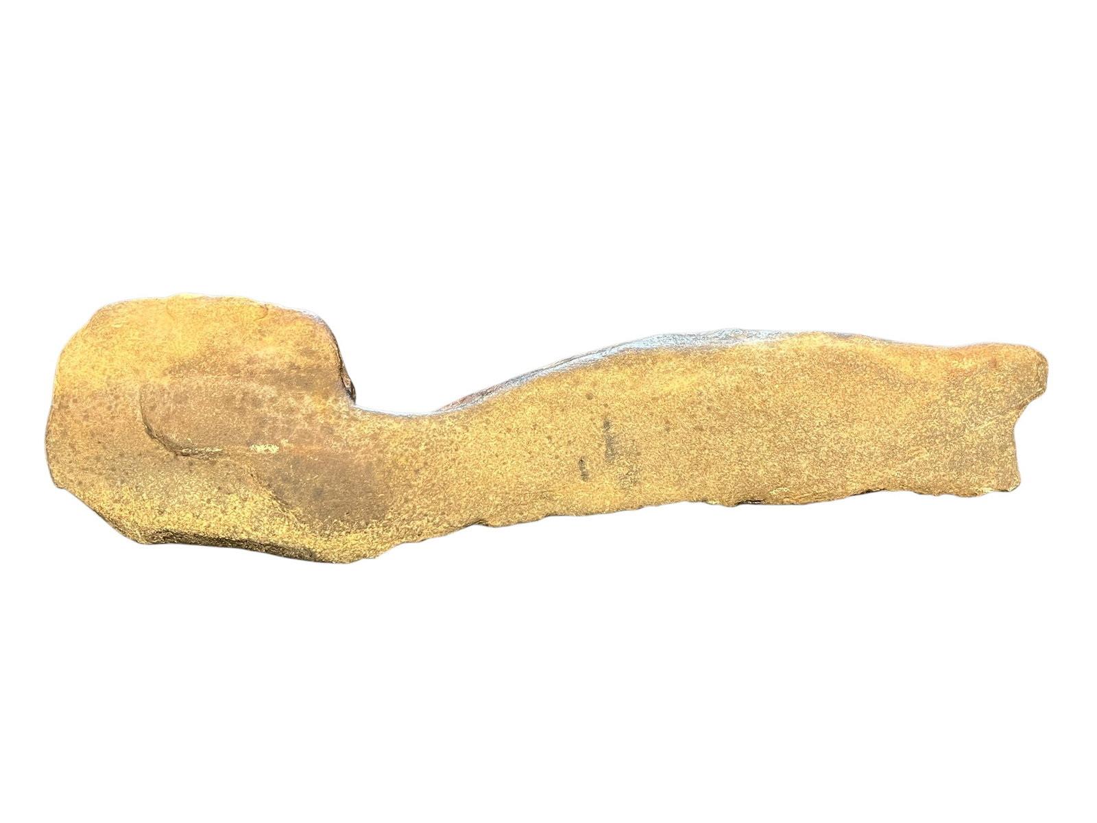 Native American Stone War Club: This item appears to be a natural stone that closely resembles a "pseudo-artifact" or "geofact"—a rock shaped entirely by natural erosion rather than human modification. [1]Visual AnalysisShape: It 