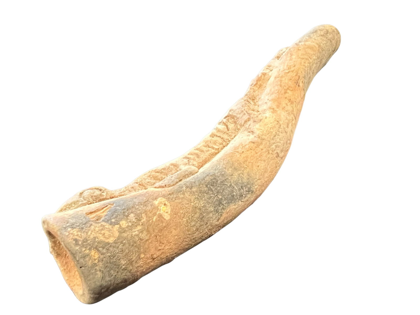 Native American Terracotts Effigy Pipe - 3