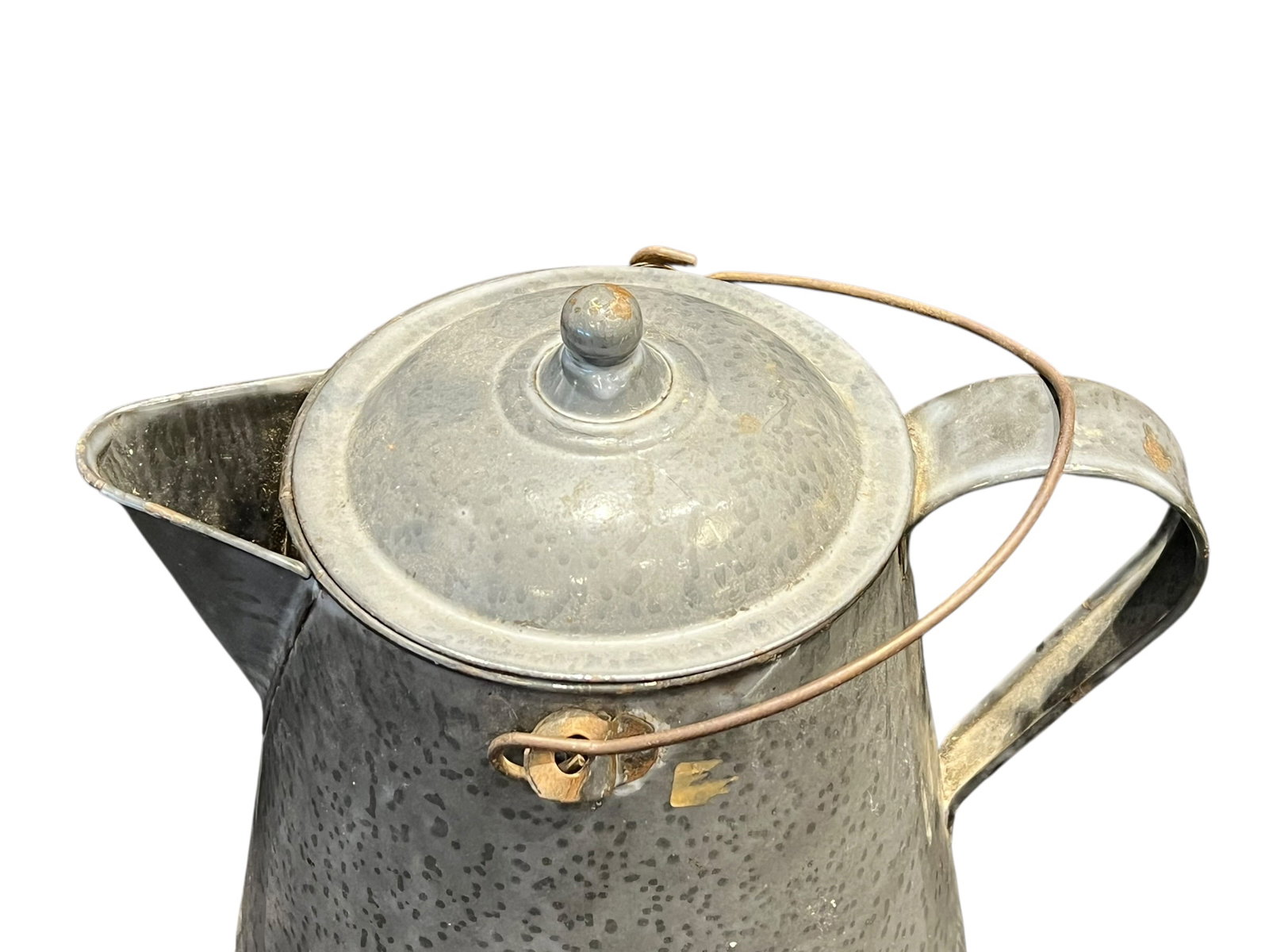 Grey Graniteware Chuck Wagon Coffee Pot - 3