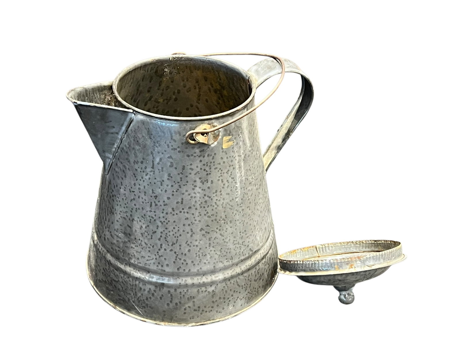 Grey Graniteware Chuck Wagon Coffee Pot - 4