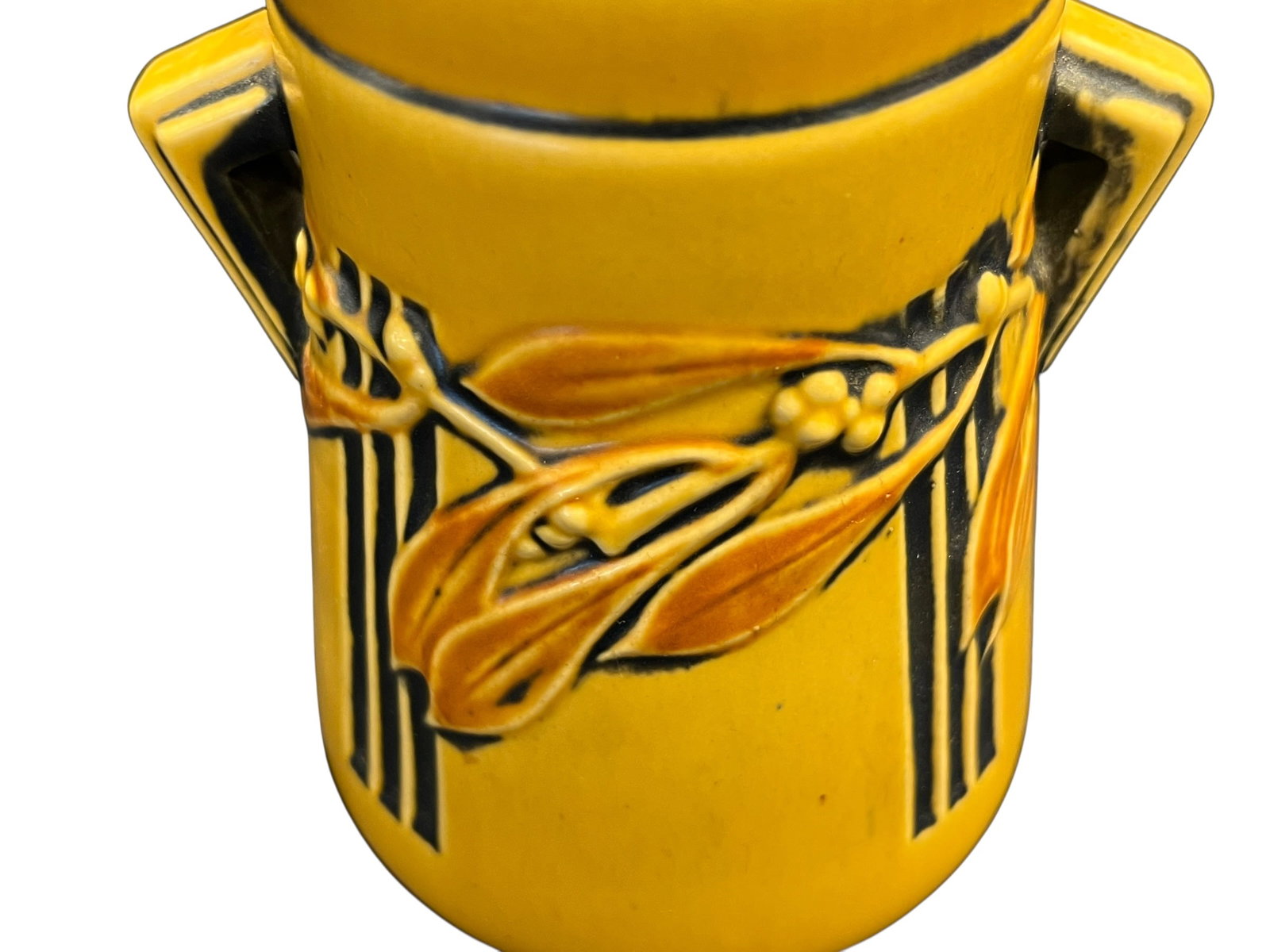 Roseville Laurel Pattern Pottery Vase - 4