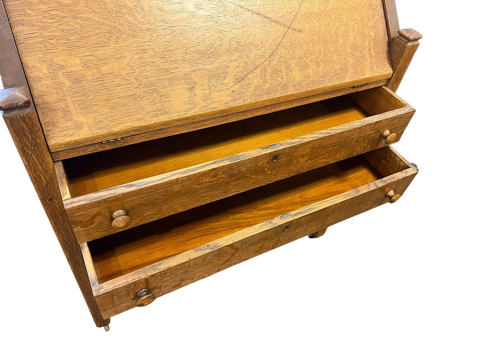 Oak Secretary Desk - 4