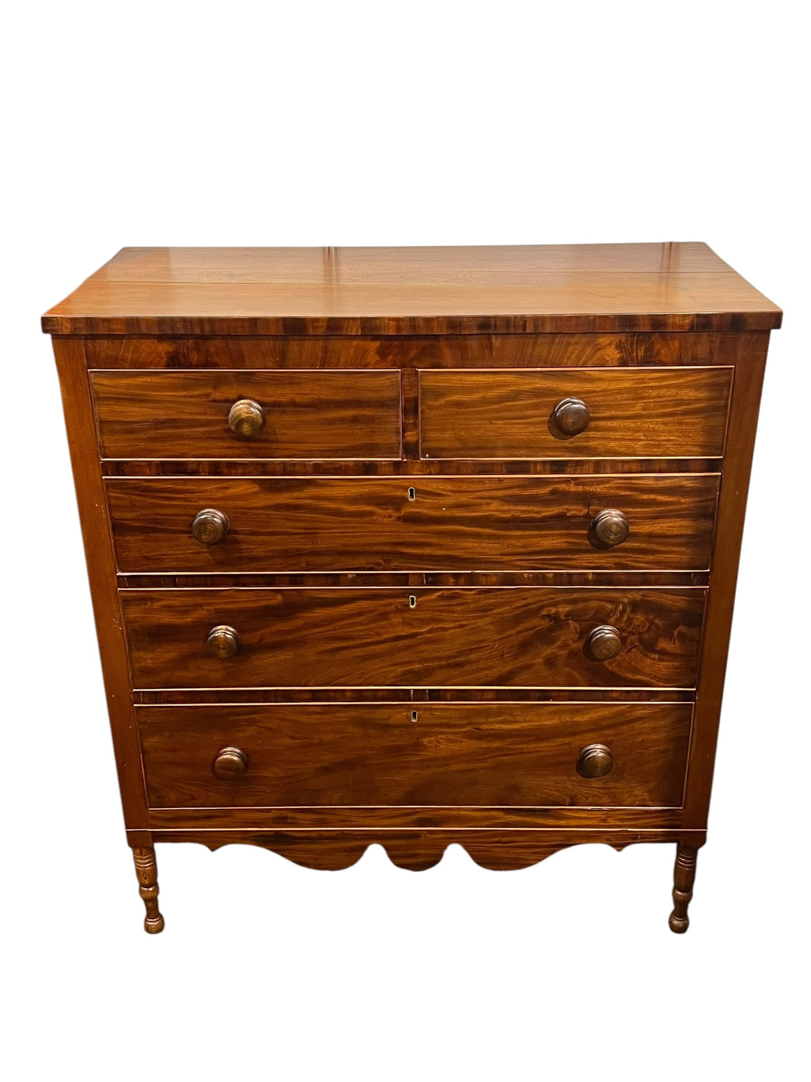 5 Drawer Mahogany Chest - 2