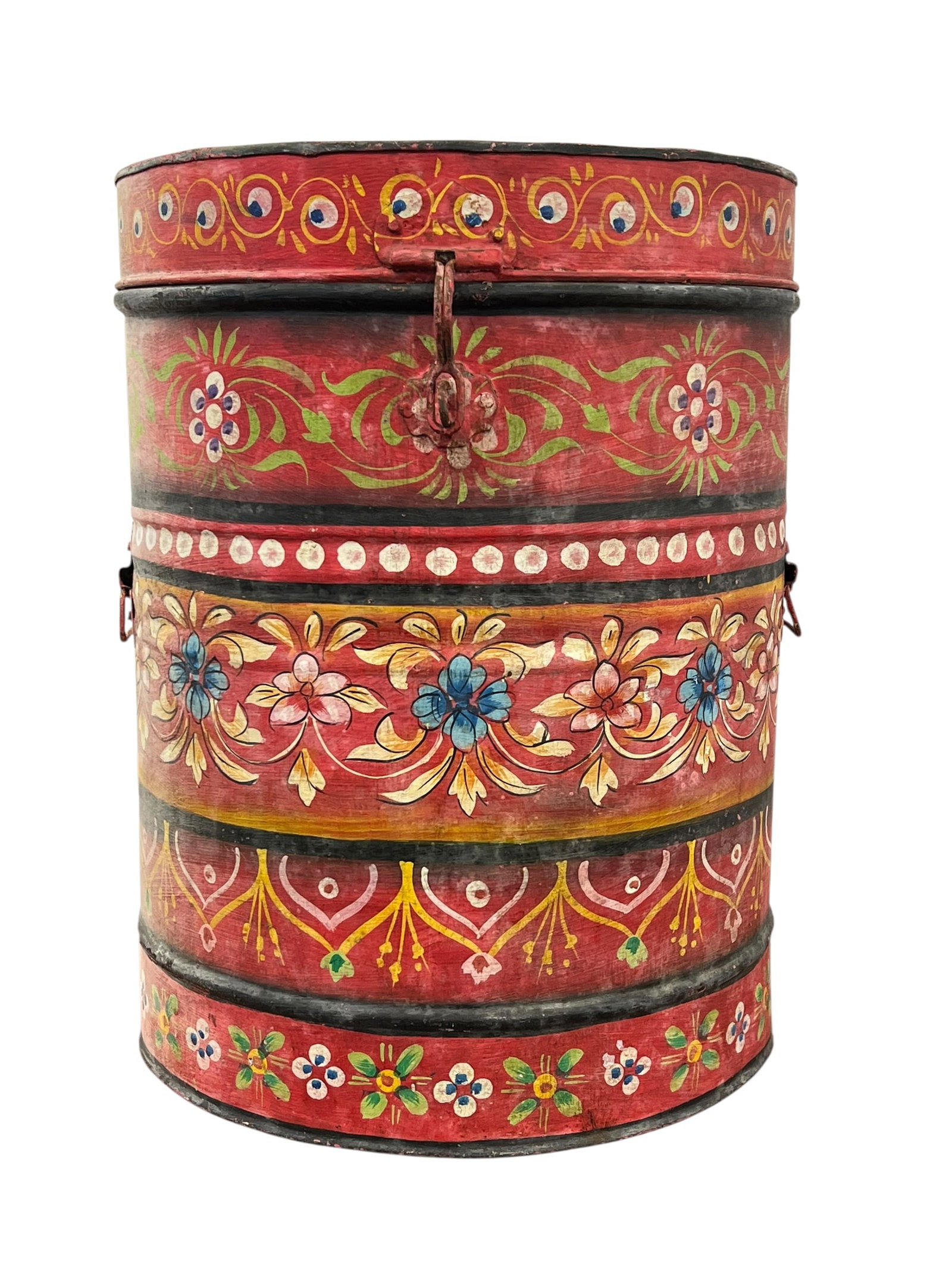 Hand Painted Metal Barrel - 2