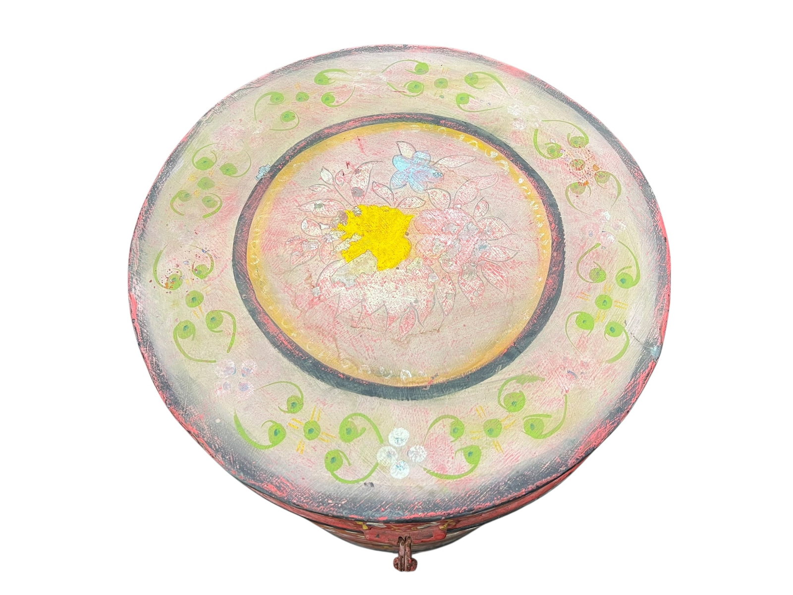 Hand Painted Metal Barrel - 6