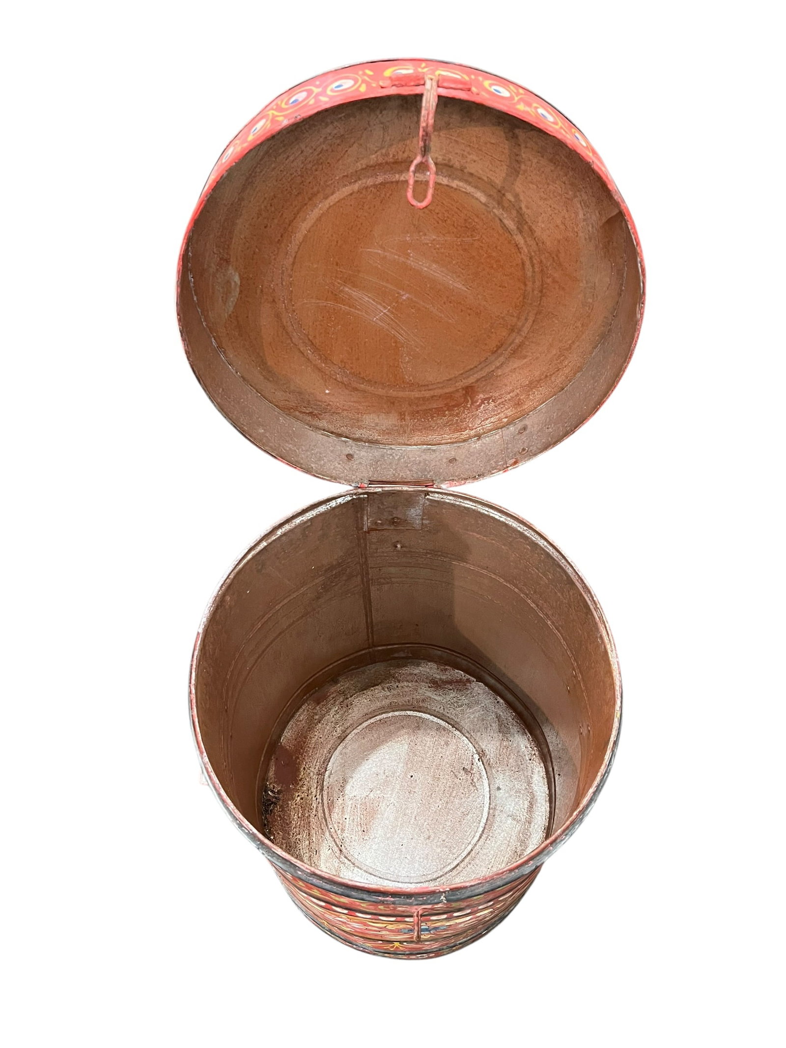 Hand Painted Metal Barrel - 7