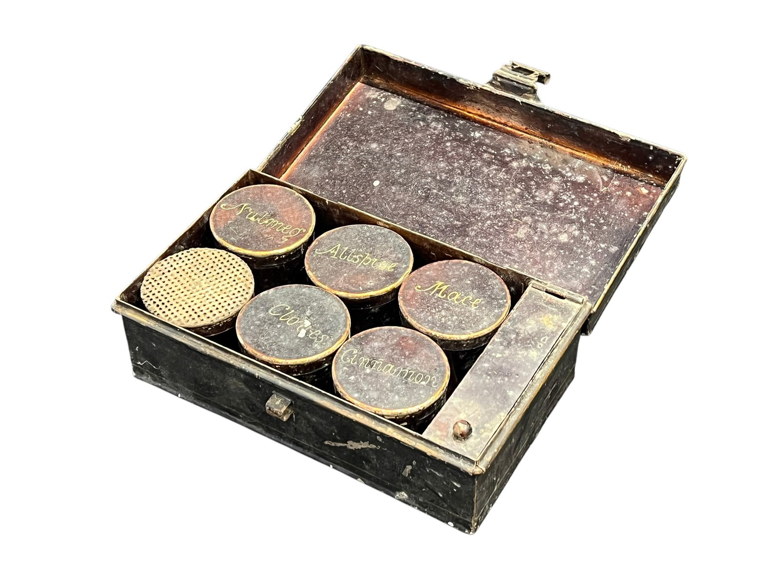 Victorian Toleware Spice Box - 2