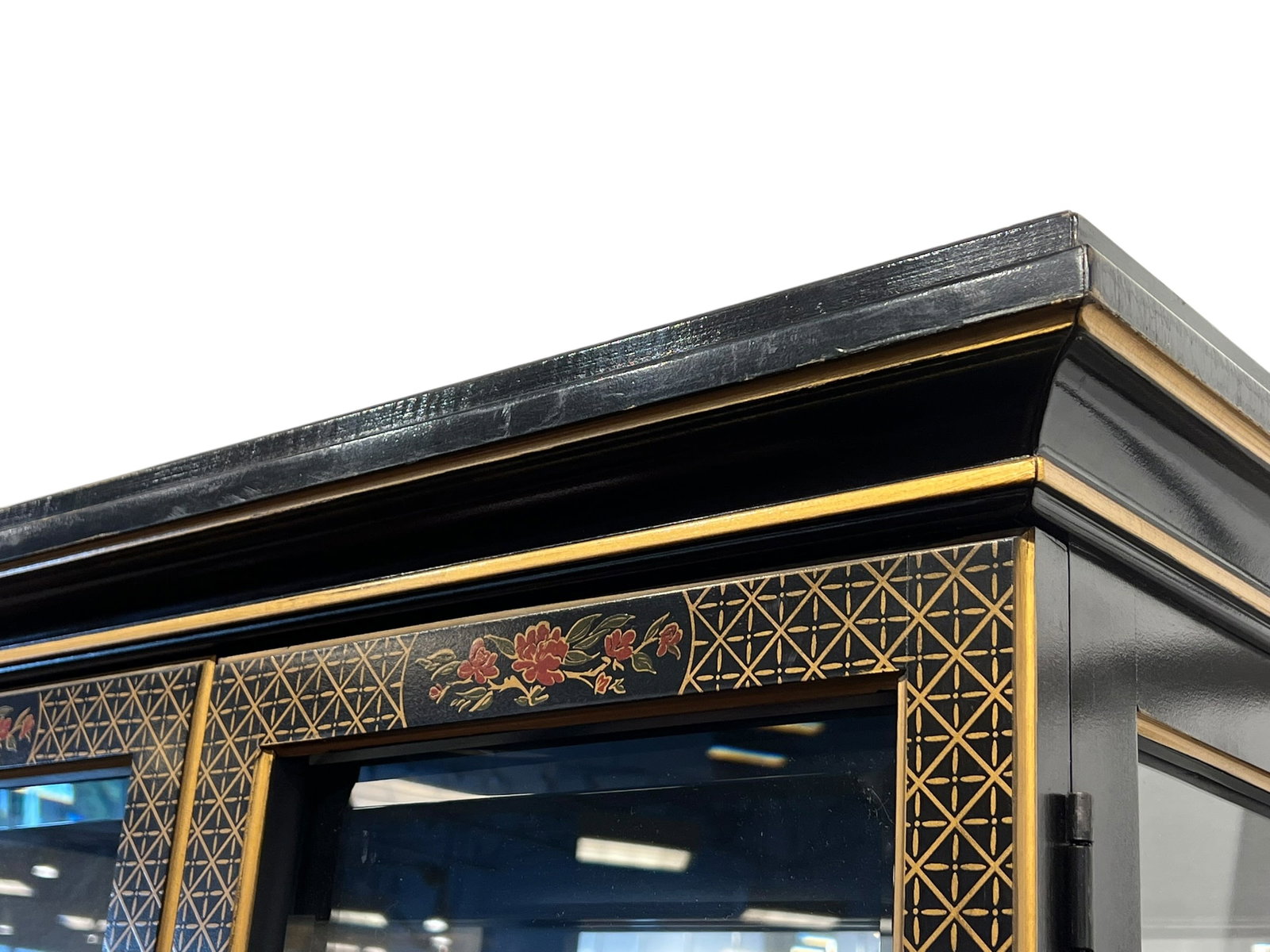 Black Laquer Curio Cabinet - 2