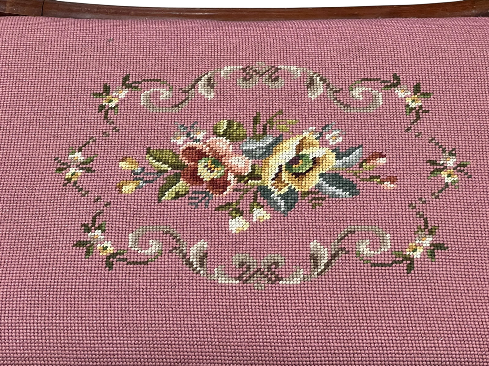 Cherry Davis Co .Needle point Seat - 4