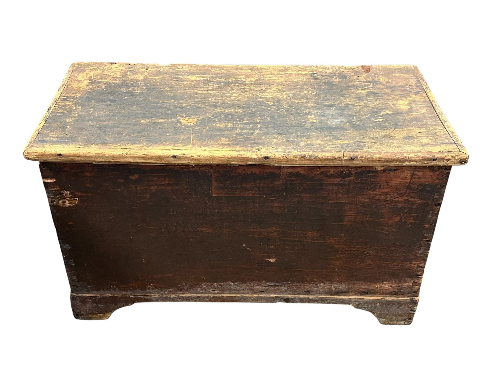 Early Primitive Georgia pine sugar chest w/dividers - 2
