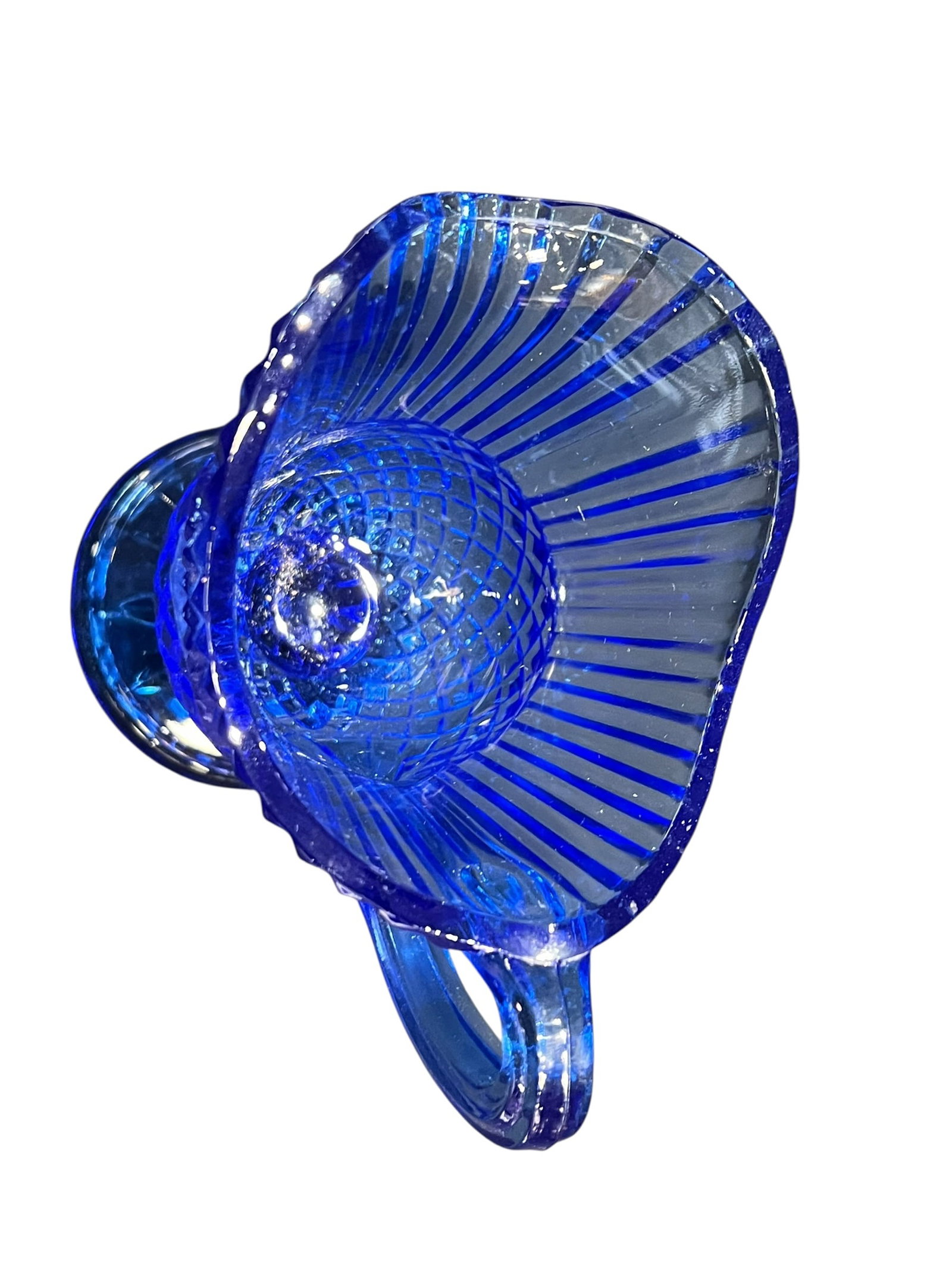 Cobalt Blue Glass Pitcher - 2