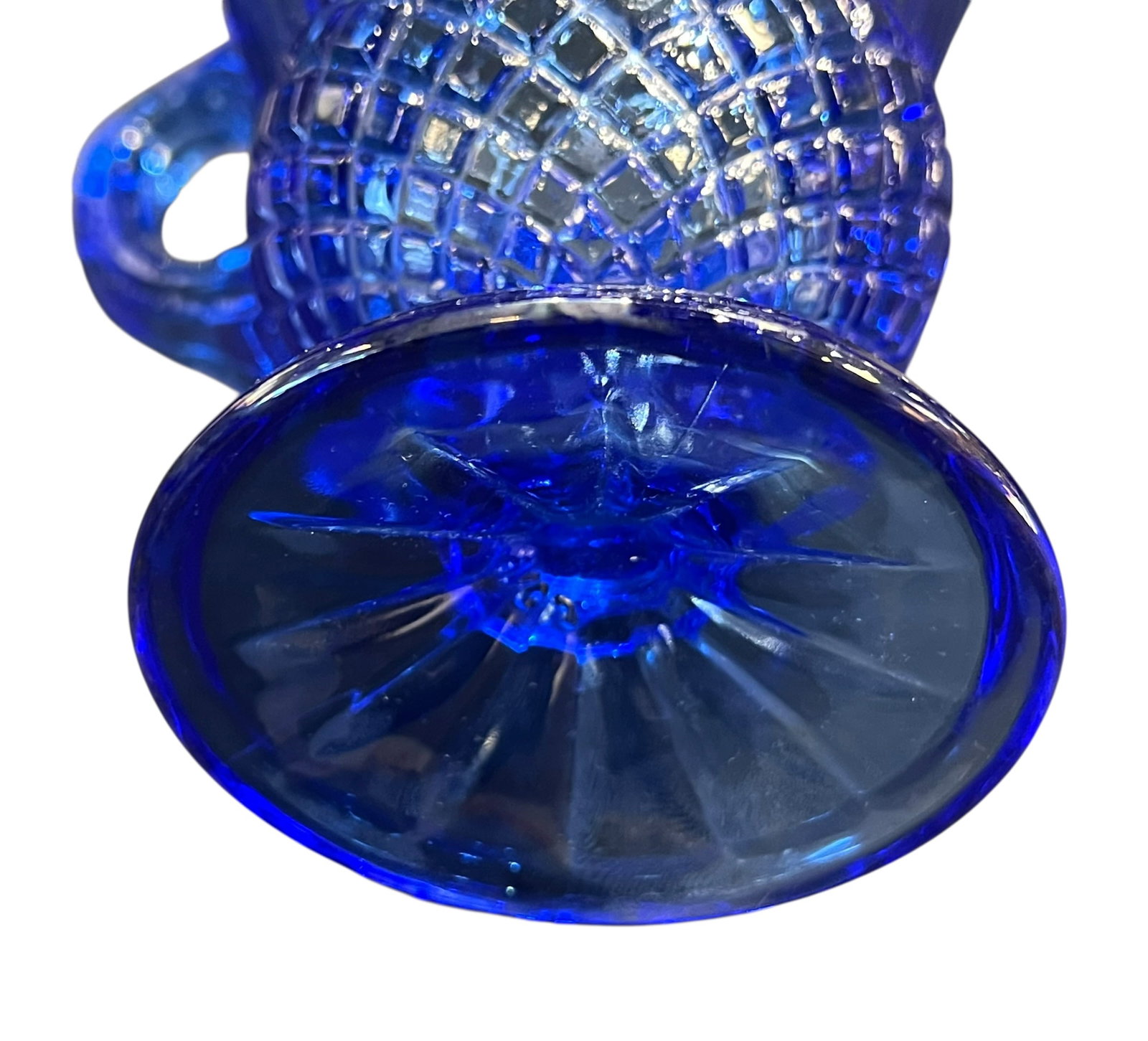 Cobalt Blue Glass Pitcher - 4