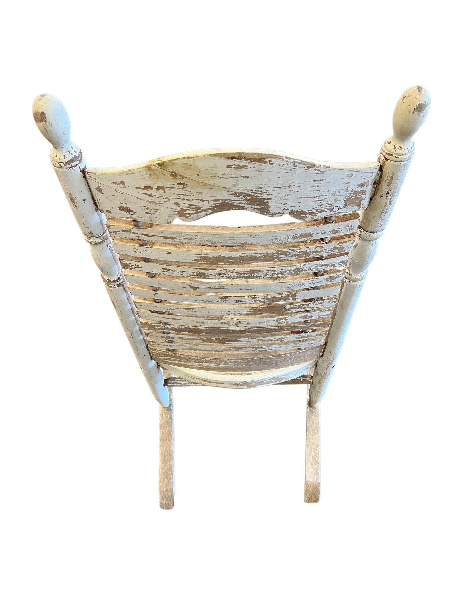Primitive White Painted Rocker - 6