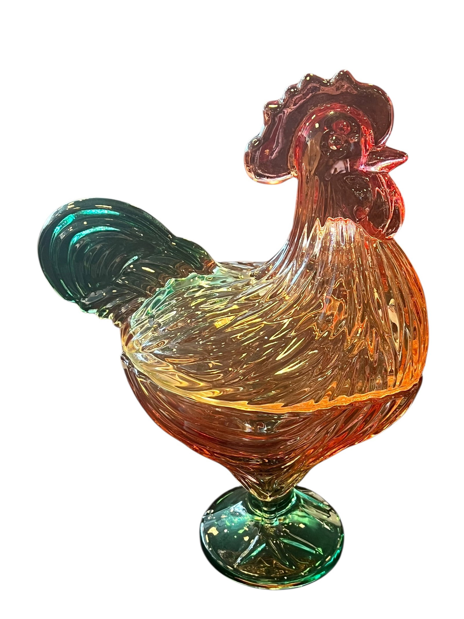 Glass Rooster on a Nest - 2