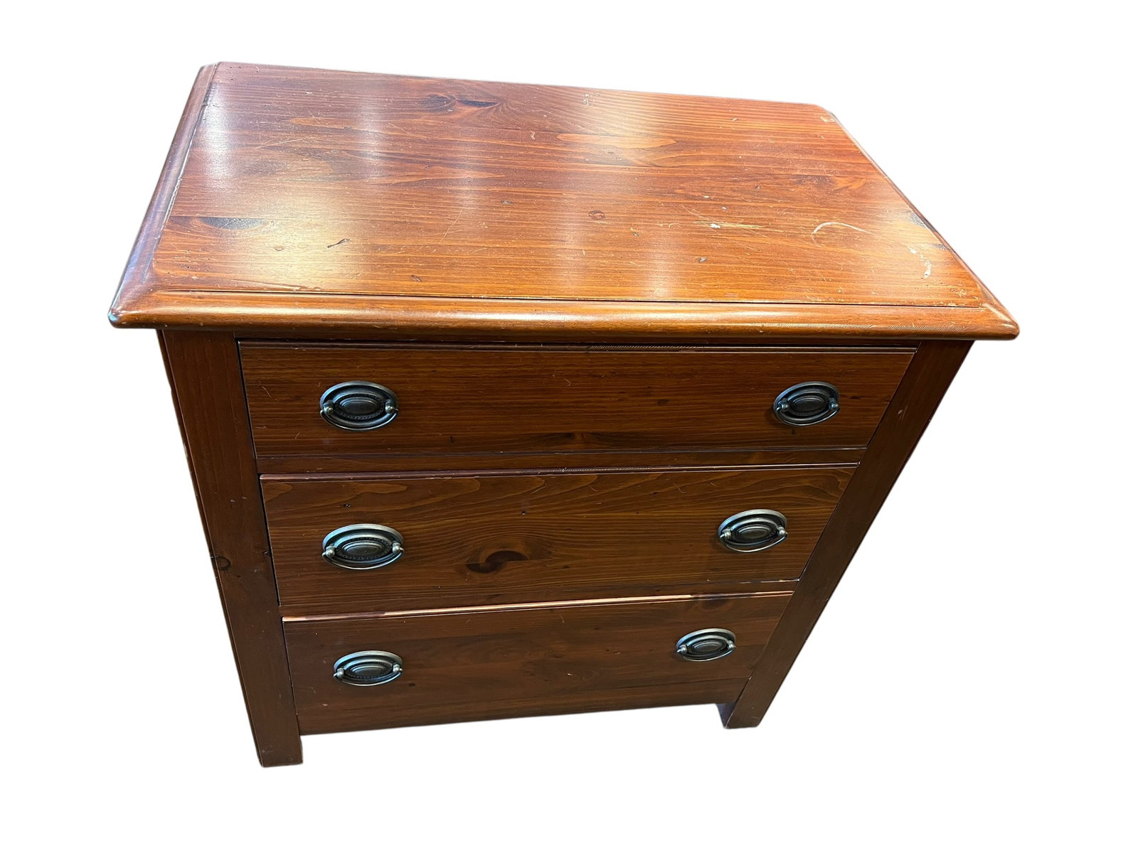 Mahogany 3 Drawer Chest - 2