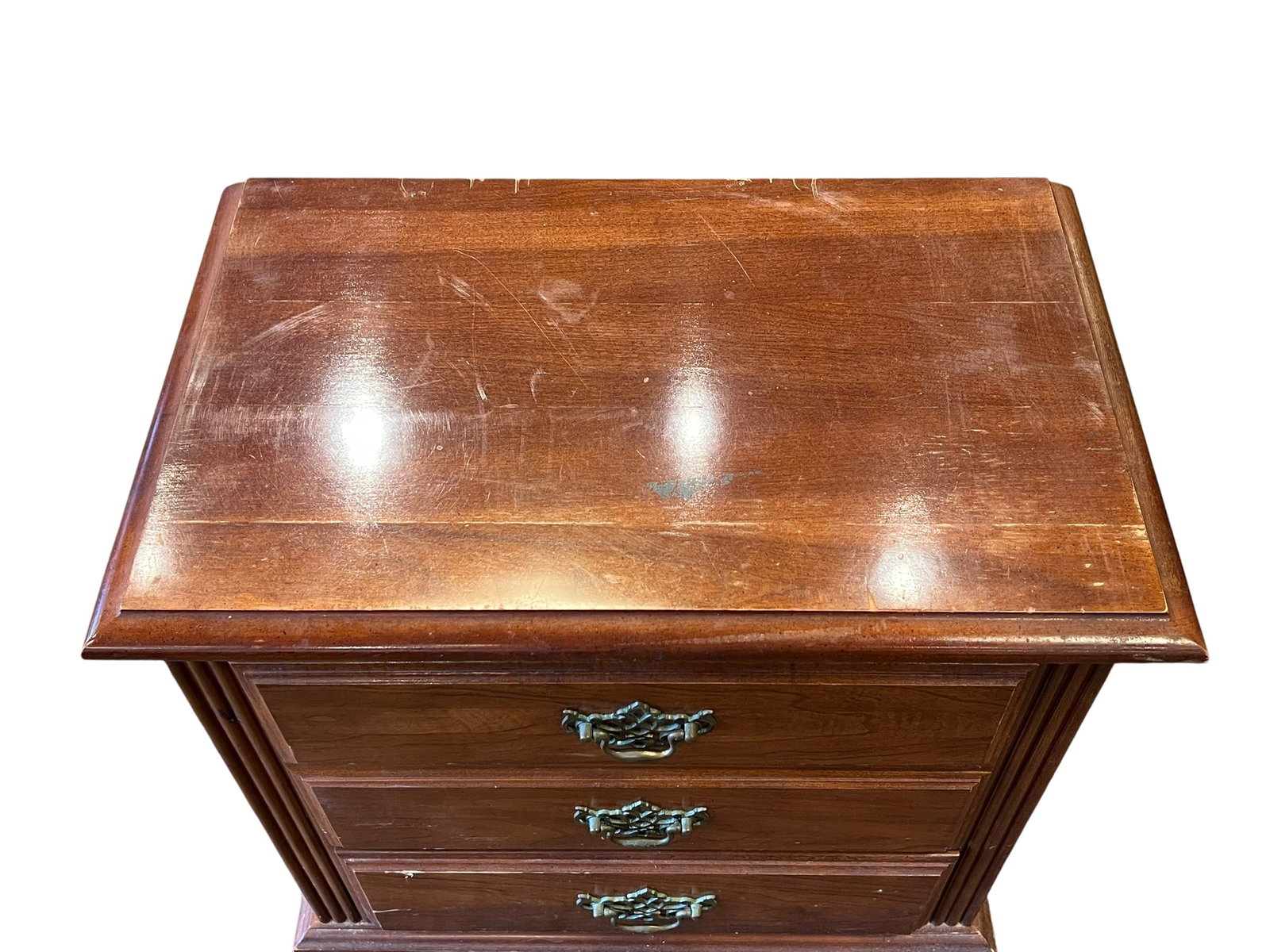 Mahogany 2 Drawer Nightstand - 3